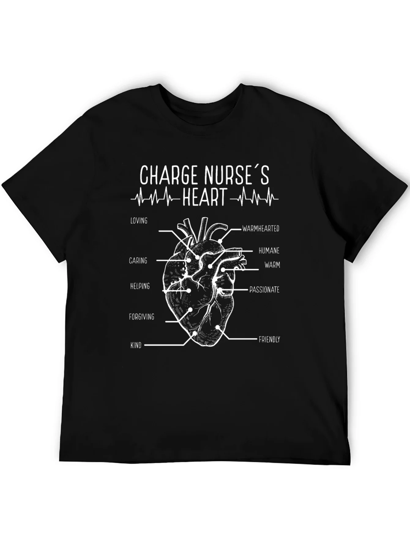 Rebbecca Charge Nurses Heart T-Shirt - Caring Nurse Tee