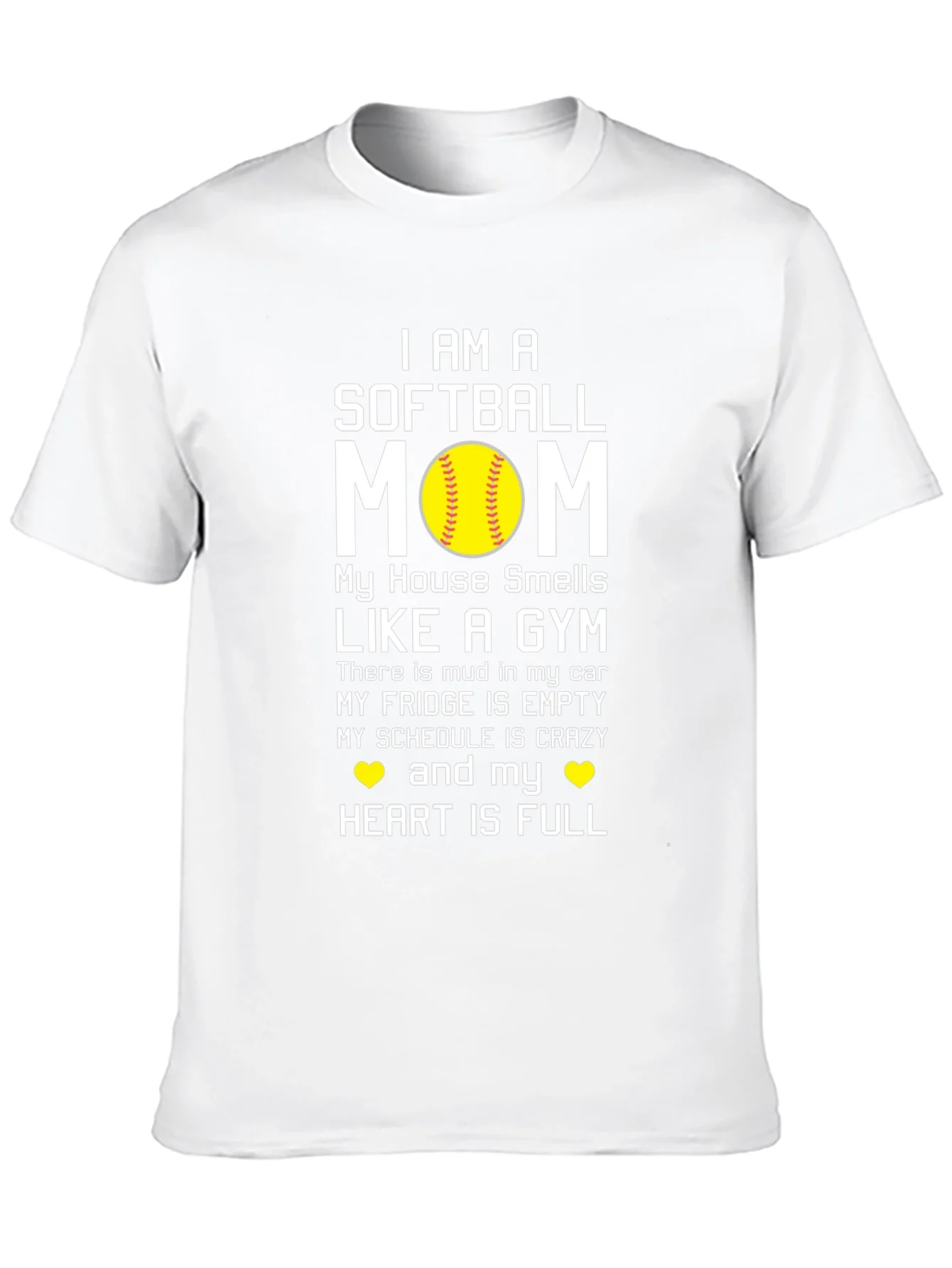 Camiseta Mam¨¢ de Softball: Coraz¨®n Lleno
