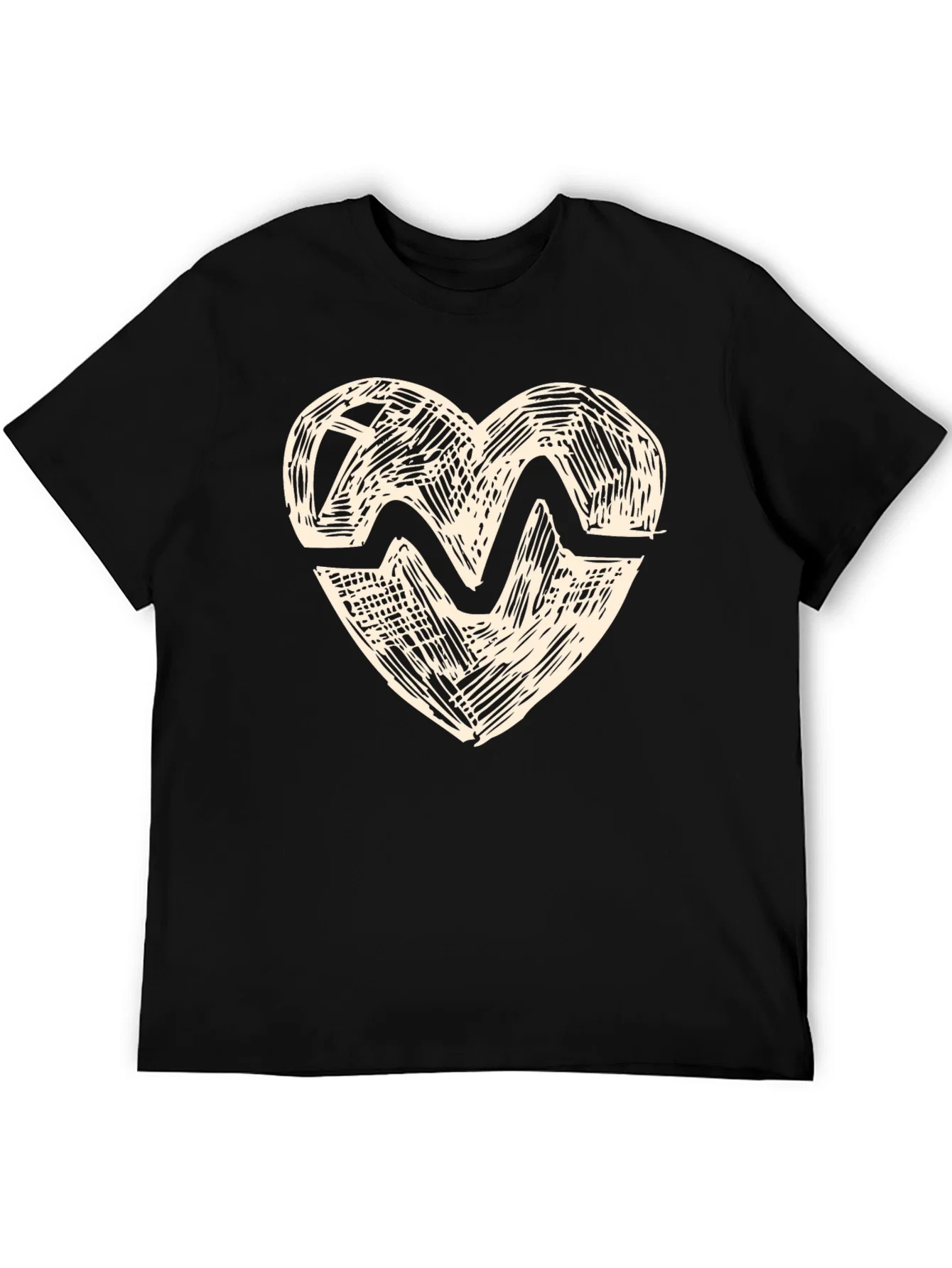 Rebbecca Heartbeat Graphic Print Crew Neck T-Shirt
