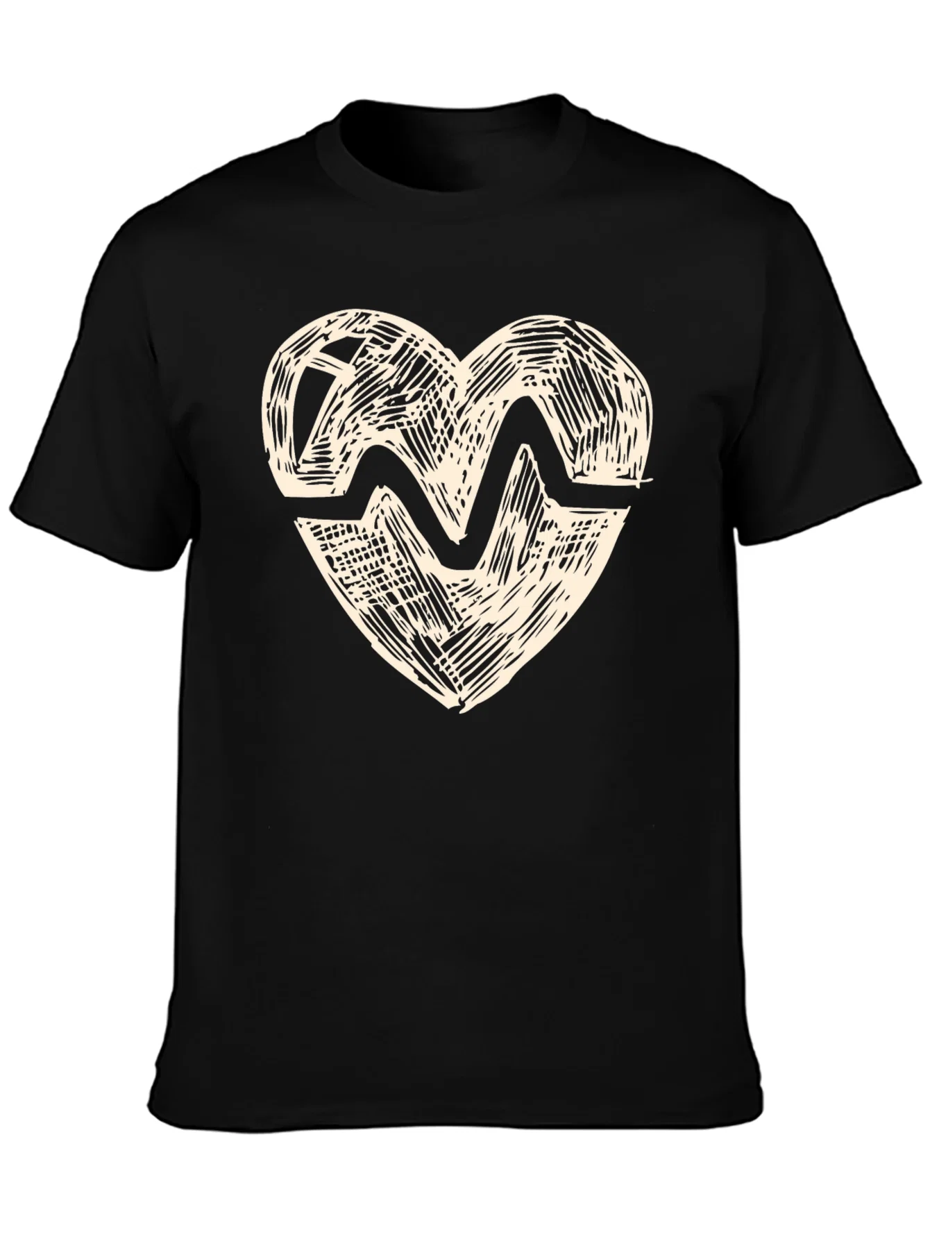 Rebbecca Heartbeat Graphic Print Crew Neck T-Shirt