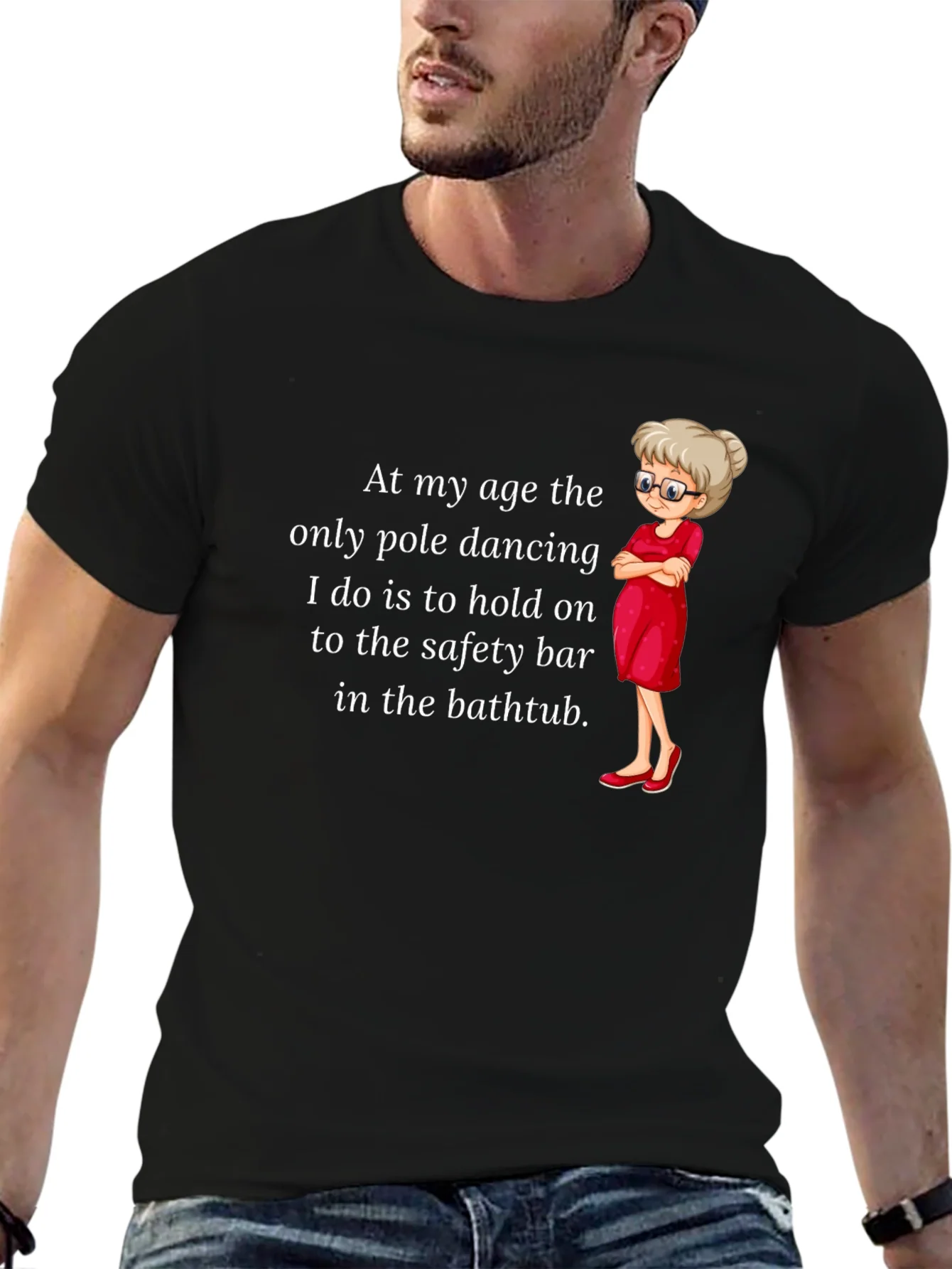 Rebbecca Funny Pole Dancing T-Shirt for Grandmas