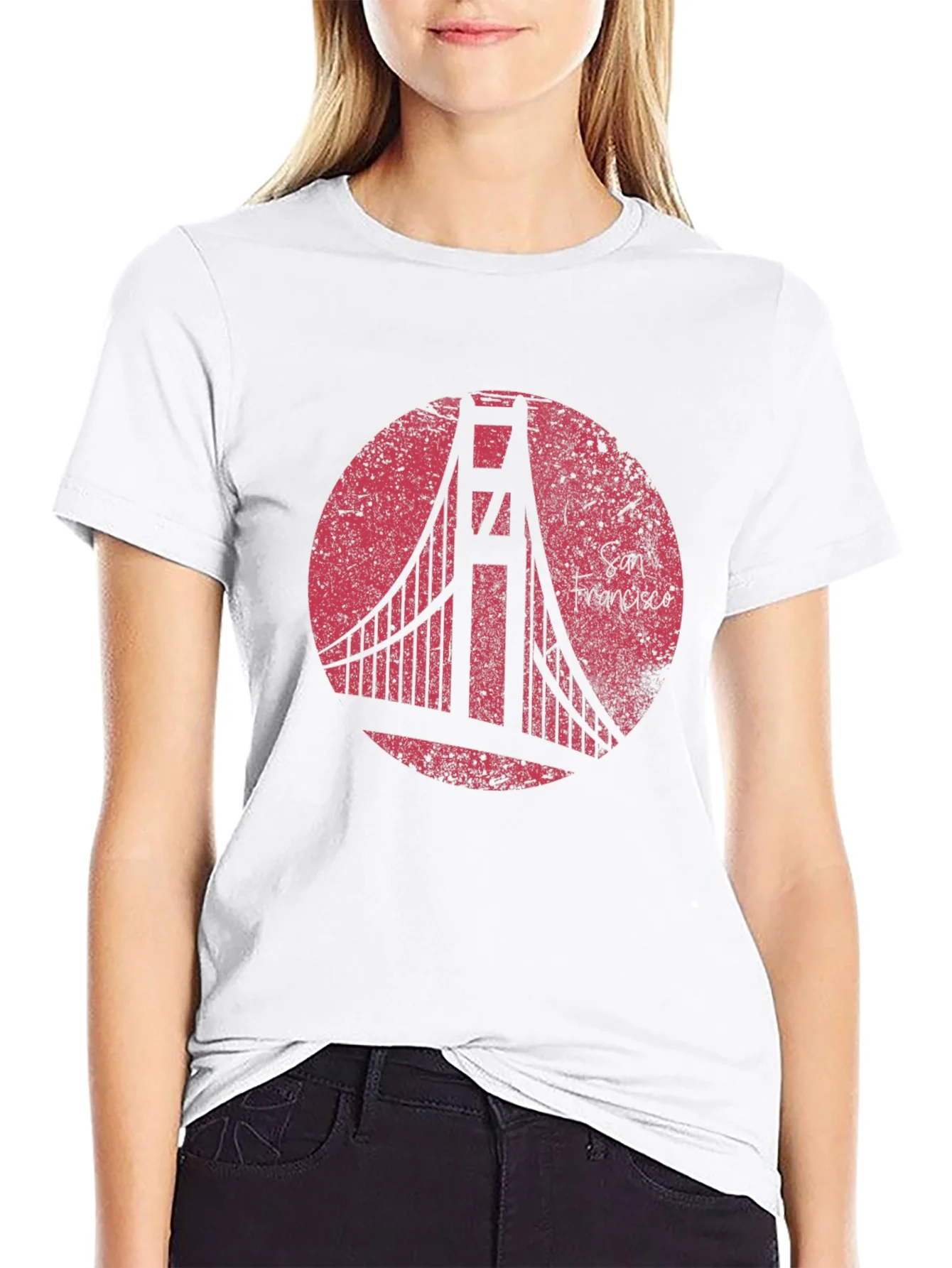 Rebbecca San Francisco Bridge Graphic T-Shirt - Black