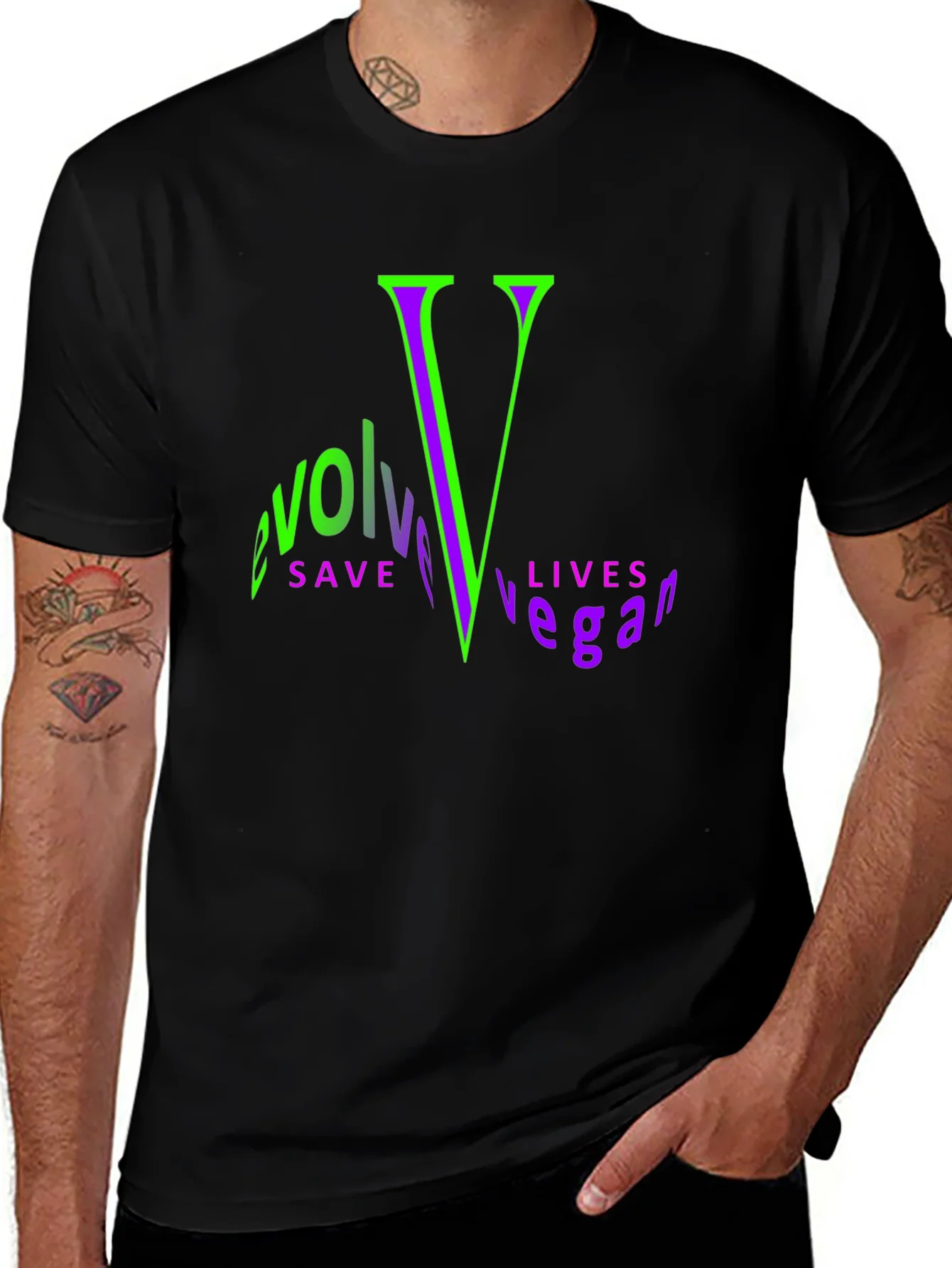Rebbecca Evolve Vegan Graphic Tee - Save Lives