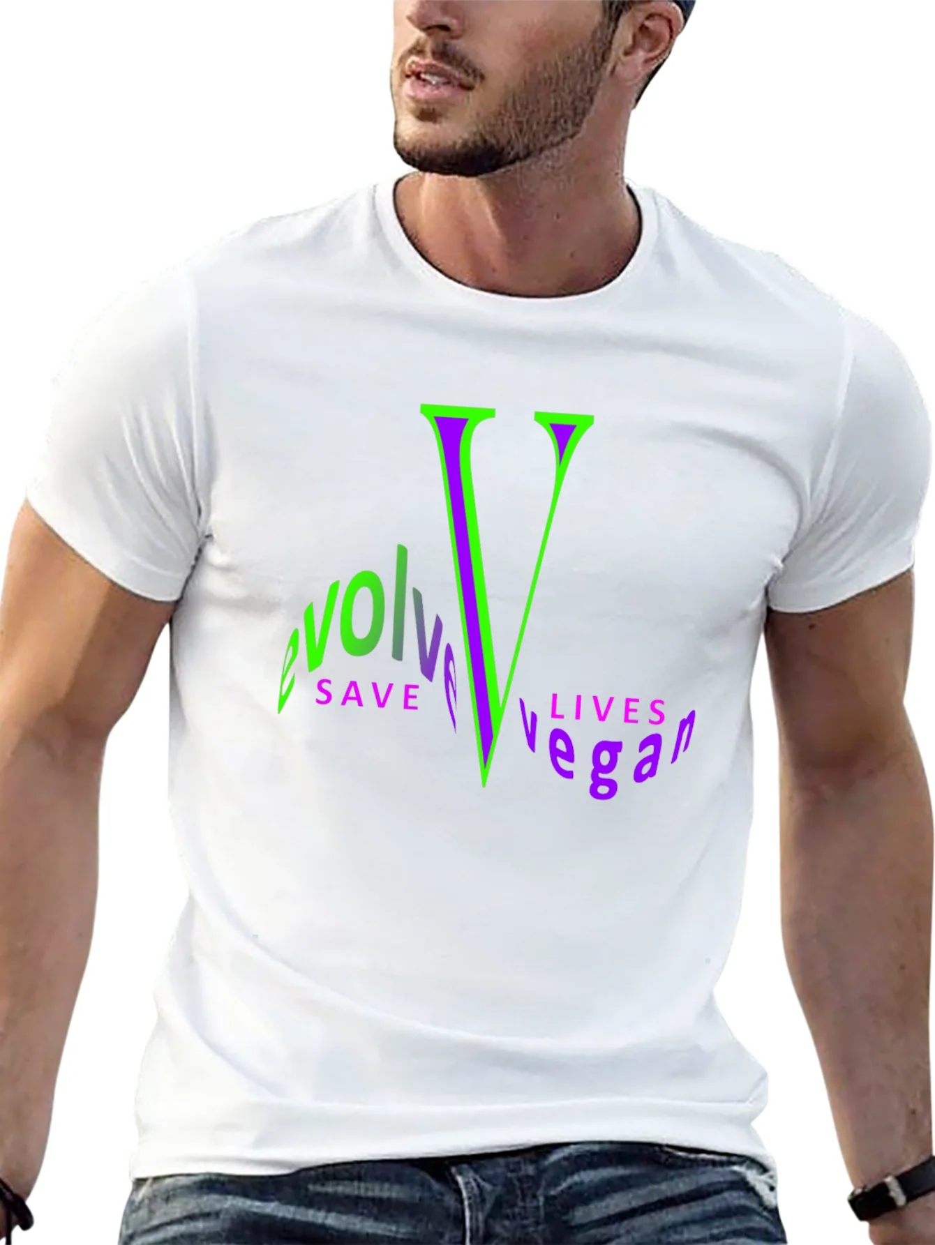 Rebbecca Evolve Vegan Graphic Tee - Save Lives