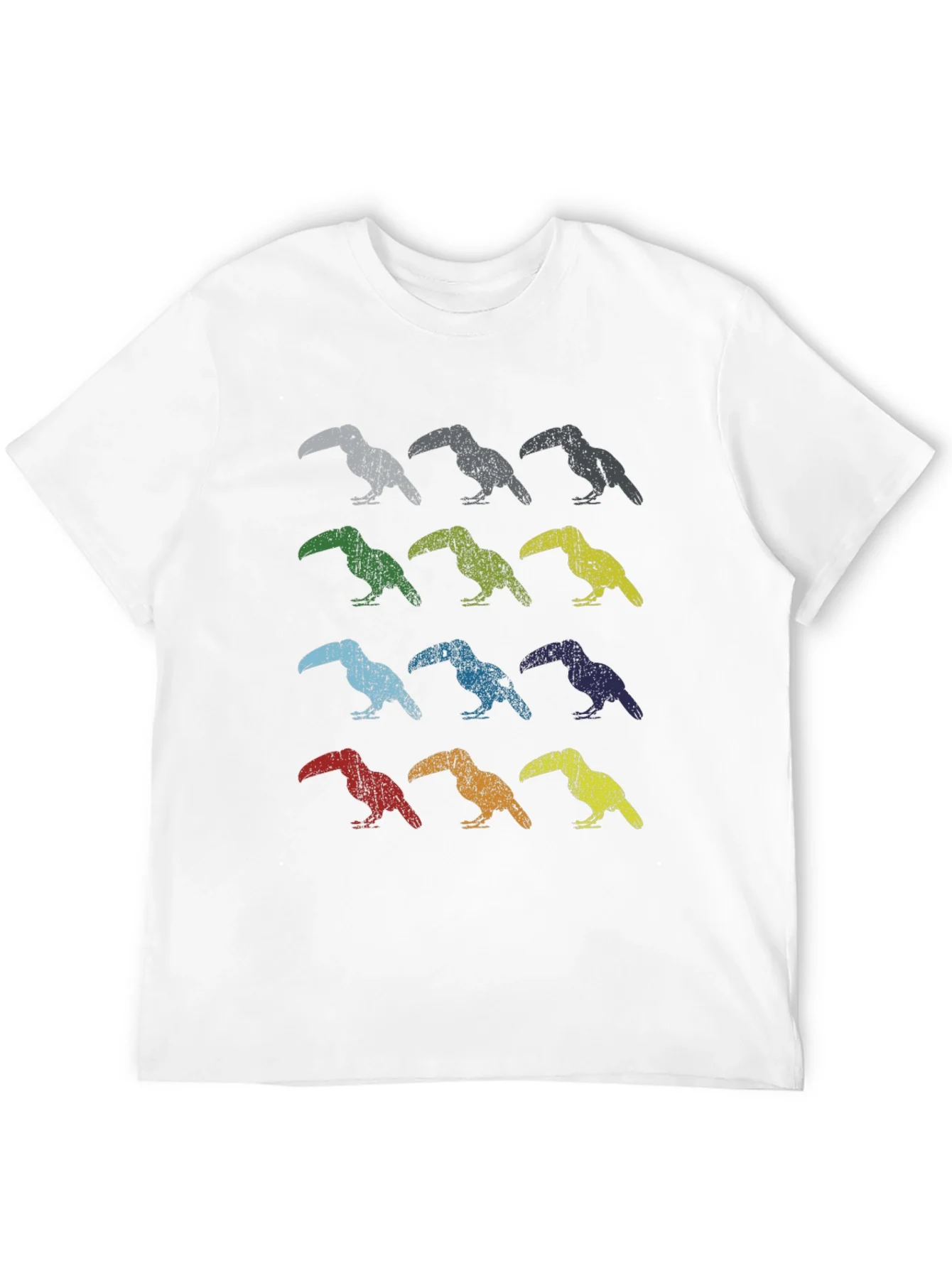 Camiseta Negra con Dise?o de Tucanes Retro