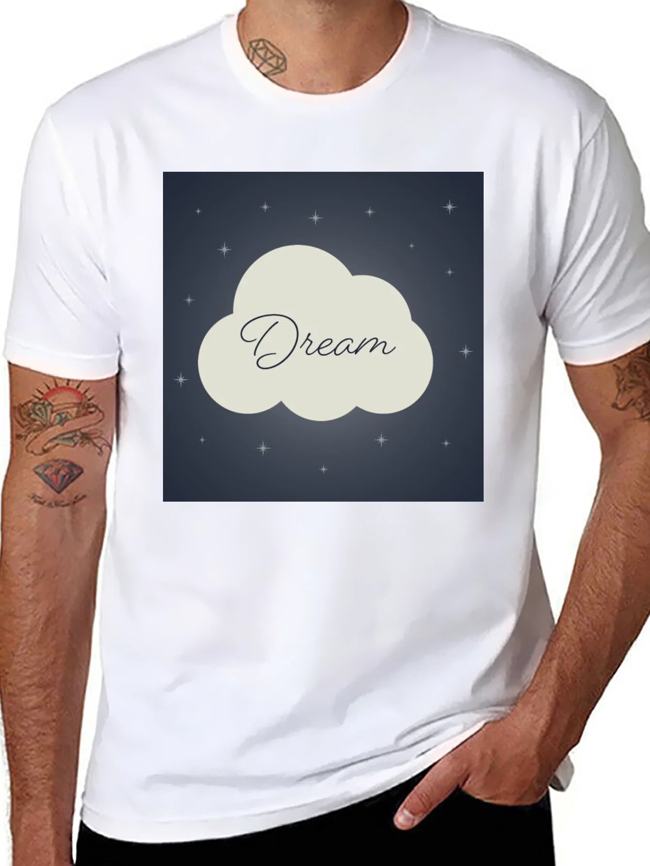 Rebbecca Dream Cloud Graphic Tee - Night Sky Design