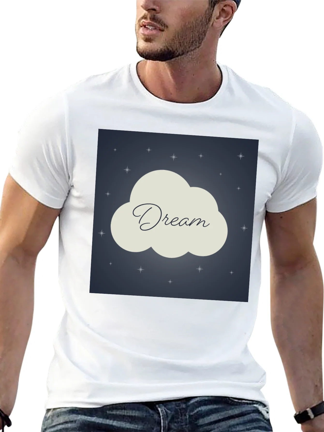 Rebbecca Dream Cloud Graphic Tee - Night Sky Design