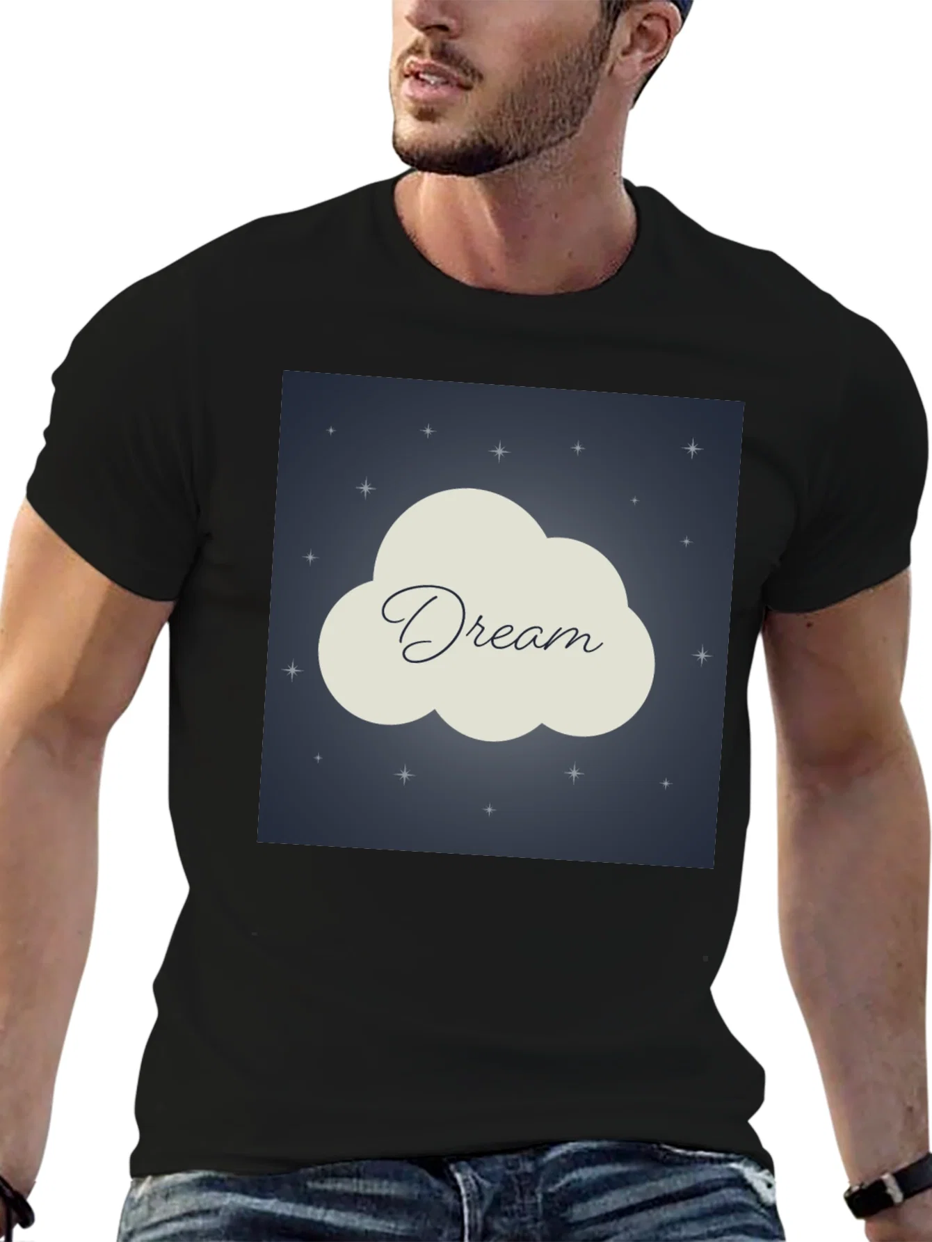 Rebbecca Dream Cloud Graphic Tee - Night Sky Design