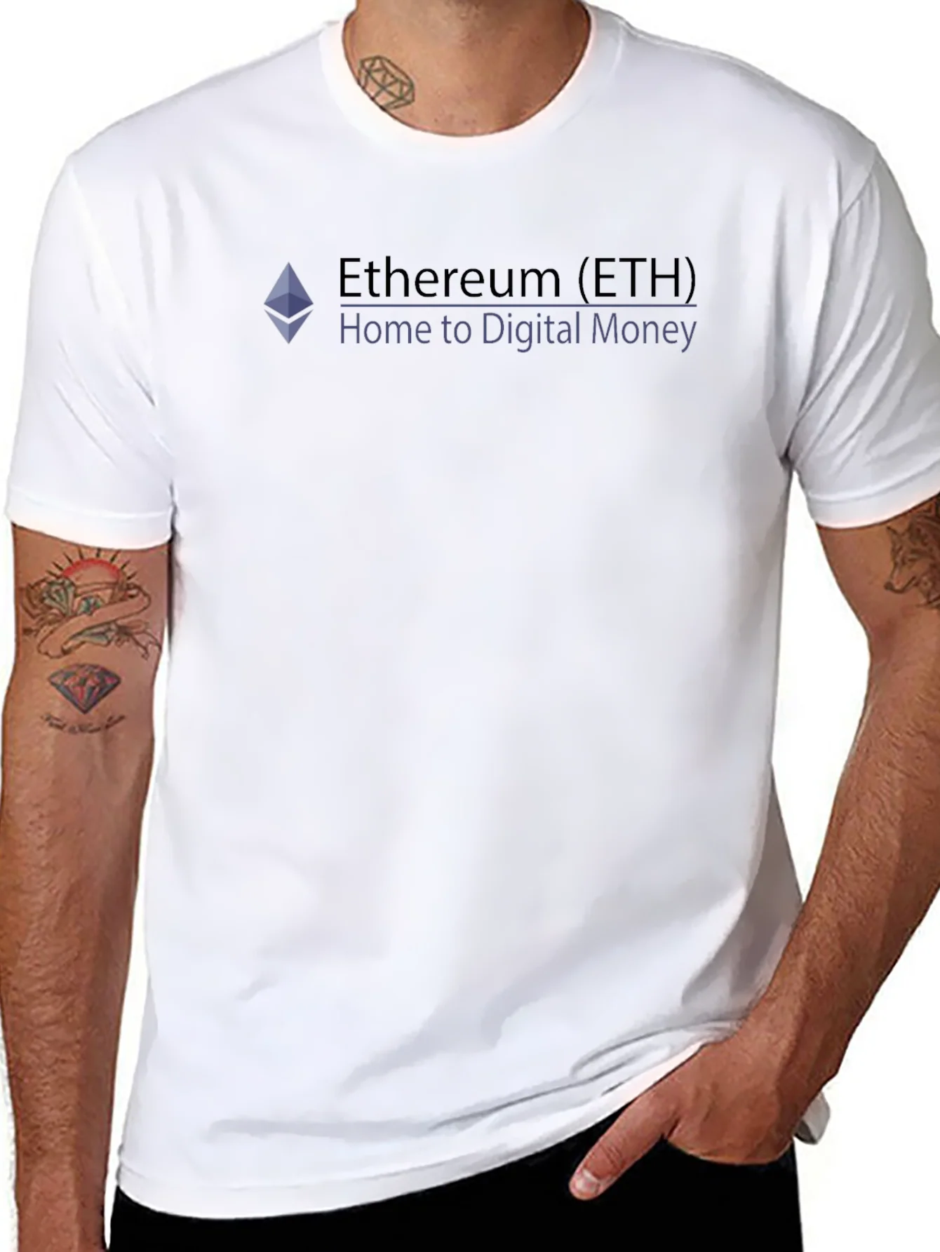 Camiseta Negra Ethereum (ETH) - Dinero Digital