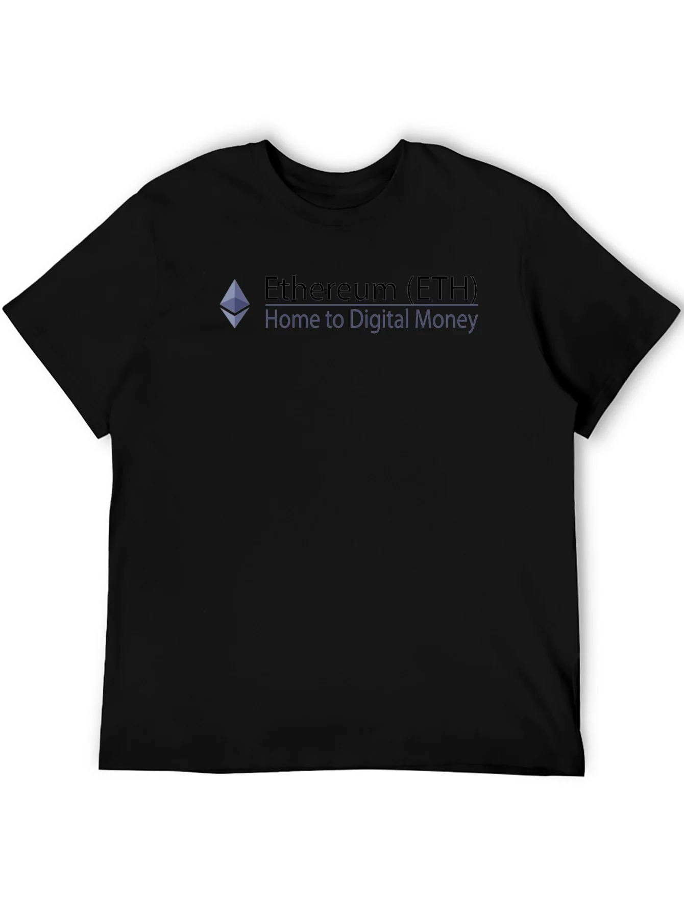 Camiseta Negra Ethereum (ETH) - Dinero Digital