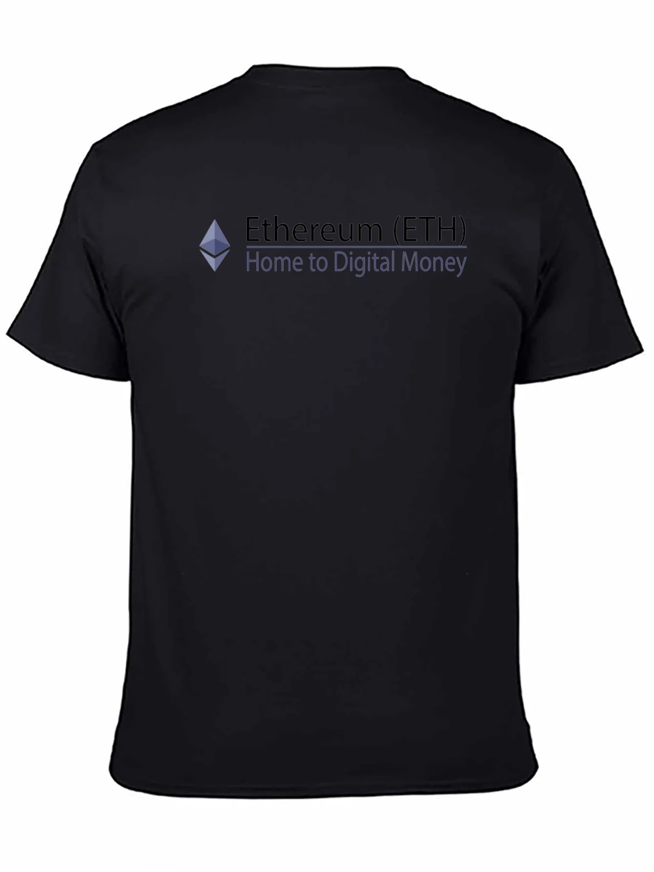 Camiseta Negra Ethereum (ETH) - Dinero Digital