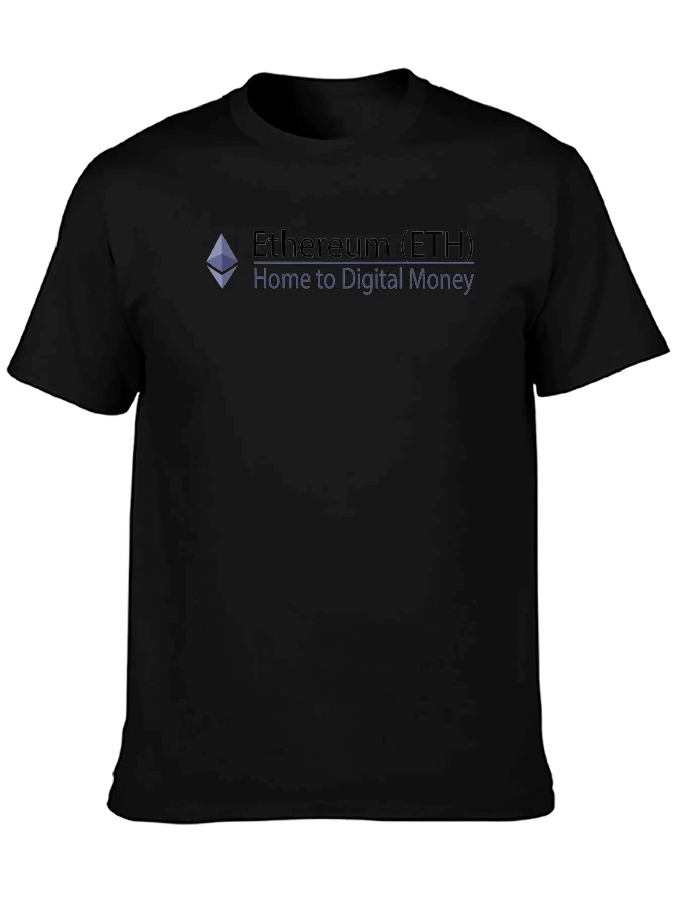 Camiseta Negra Ethereum (ETH) - Dinero Digital