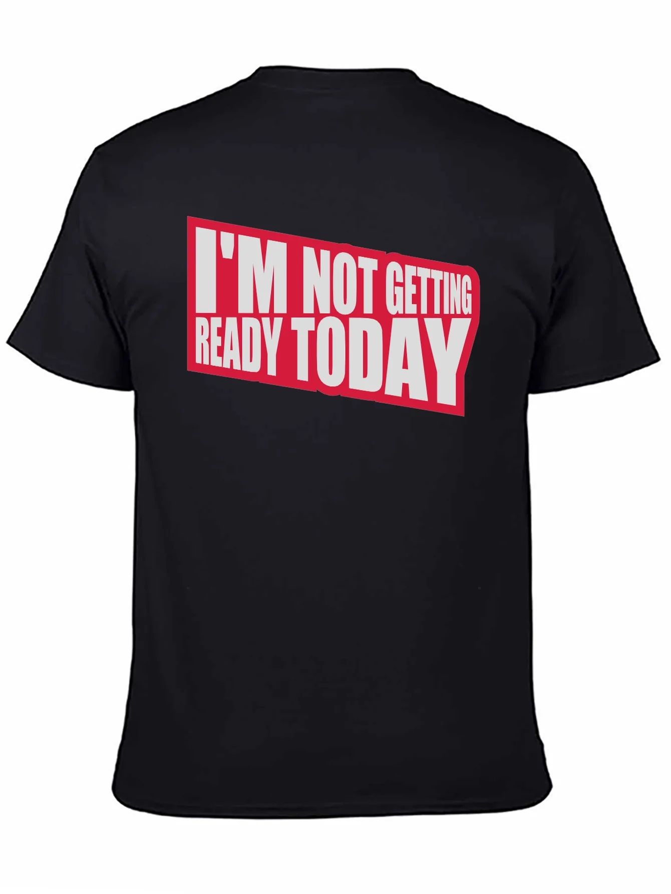 Camiseta Negra Hoy No Me Arreglo Algod¨®n Casual