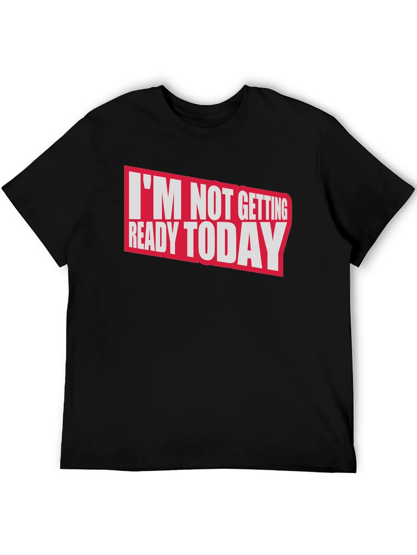 Camiseta Negra Hoy No Me Arreglo Algod¨®n Casual