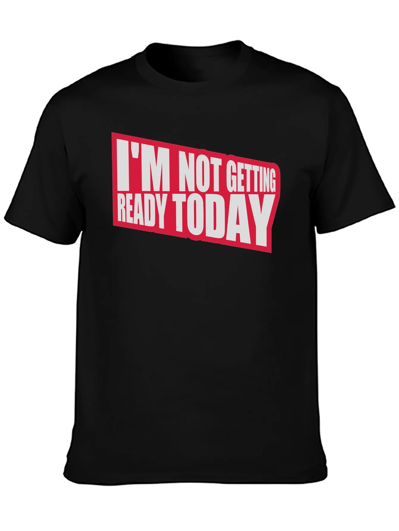 Camiseta Negra Hoy No Me Arreglo Algod¨®n Casual