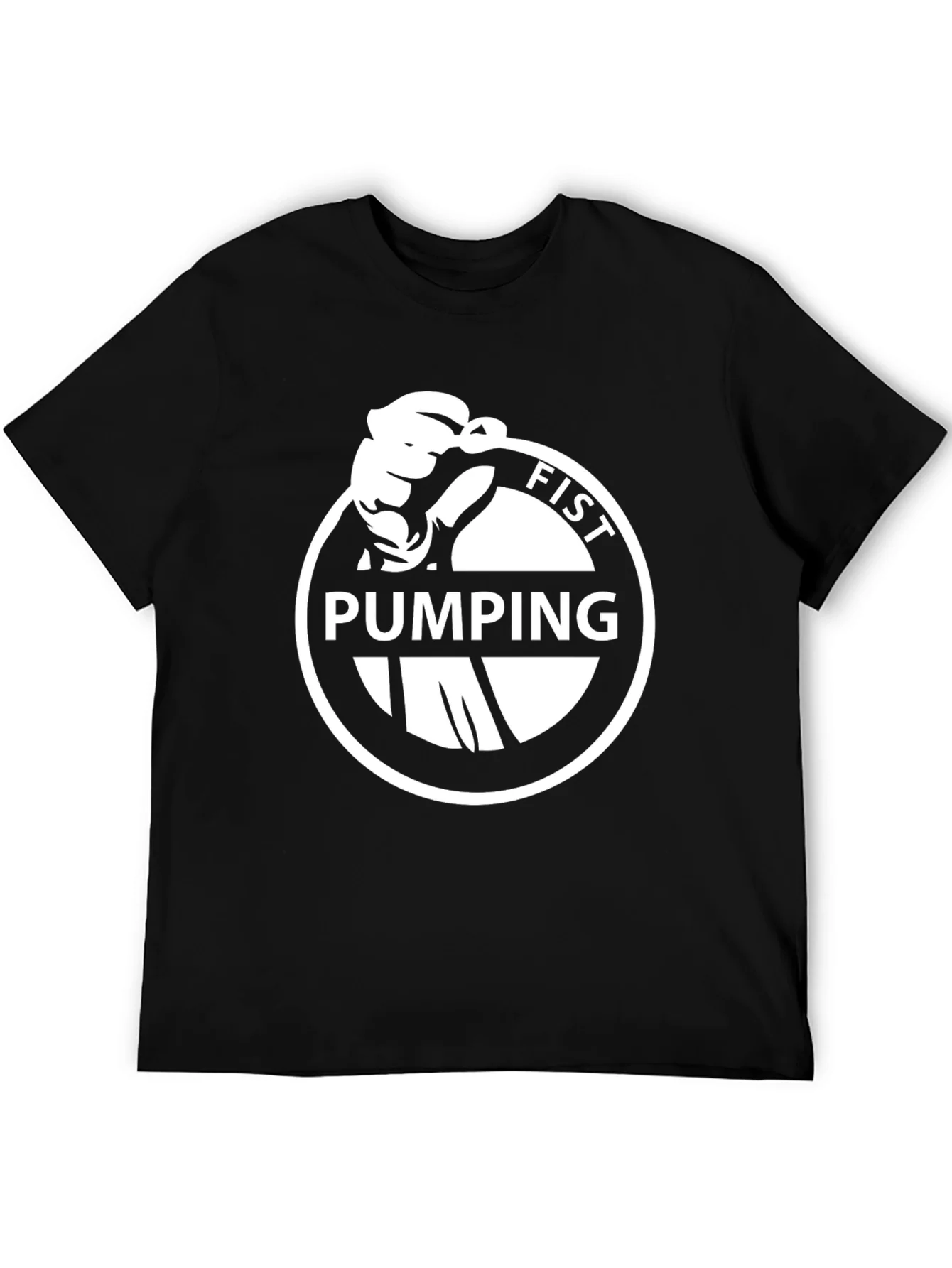 Rebbecca Fist Pumping Design Tee - Black Graphic T-Shirt