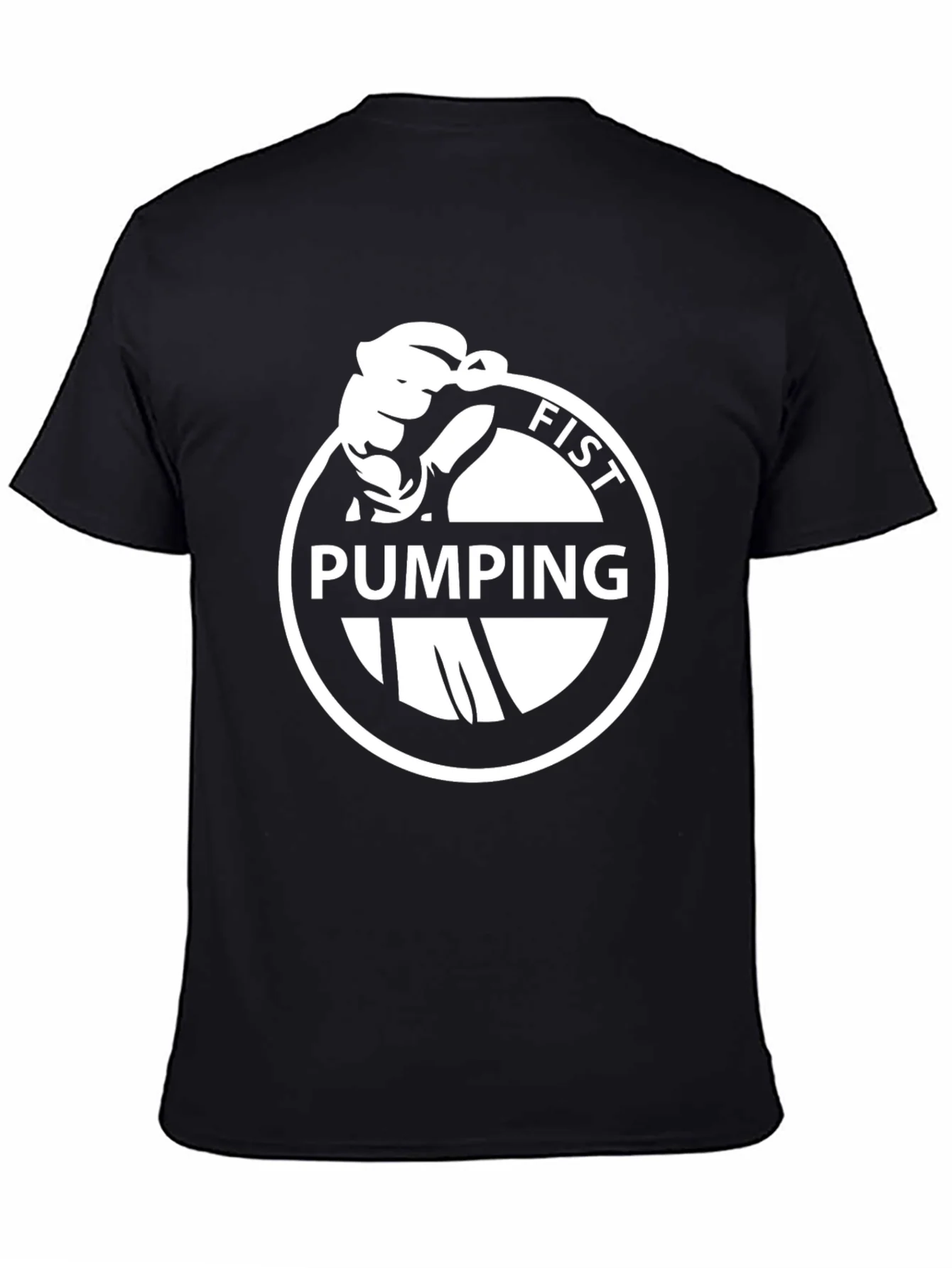 Rebbecca Fist Pumping Design Tee - Black Graphic T-Shirt
