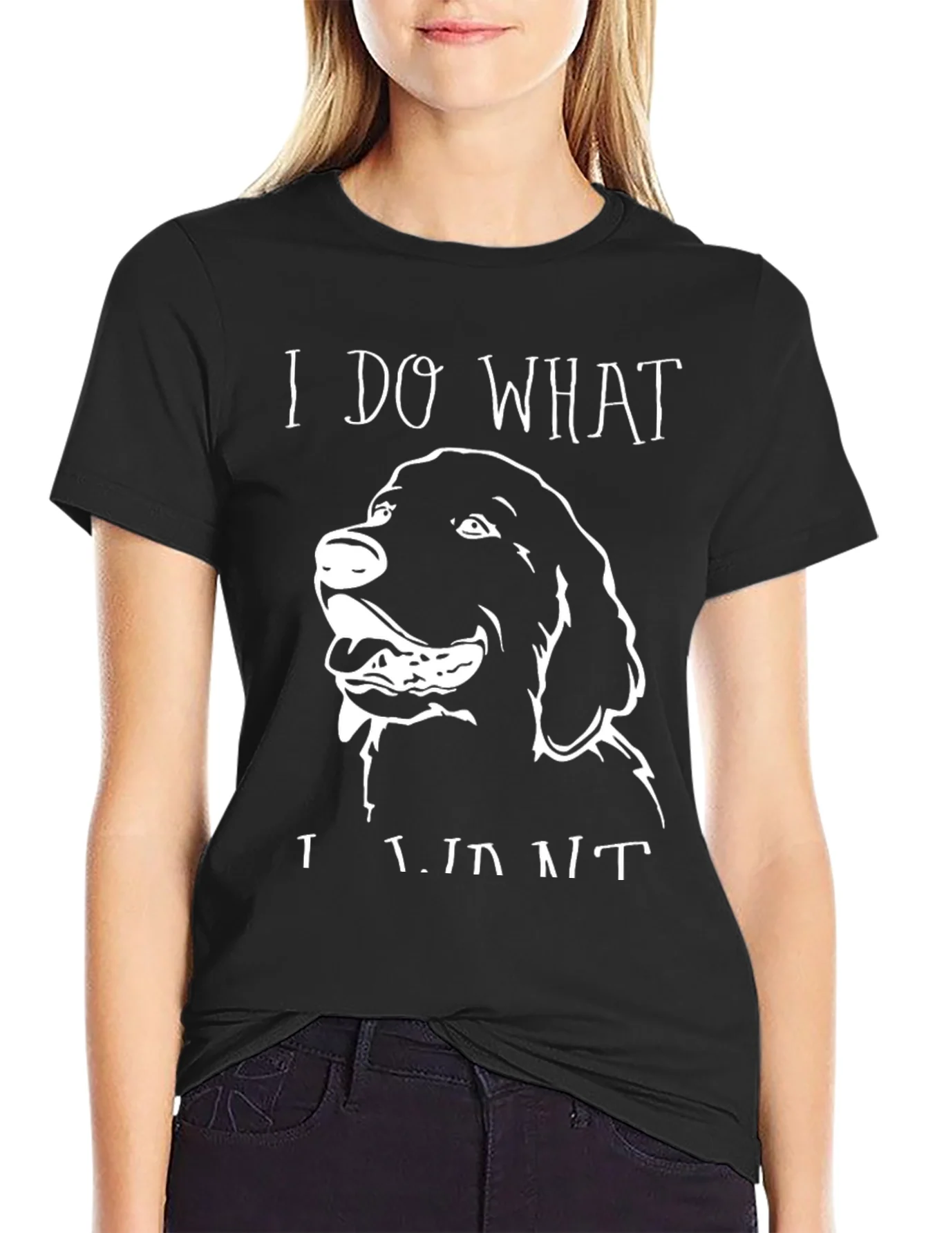 Rebbecca I Do What I Want Dog T-Shirt Black