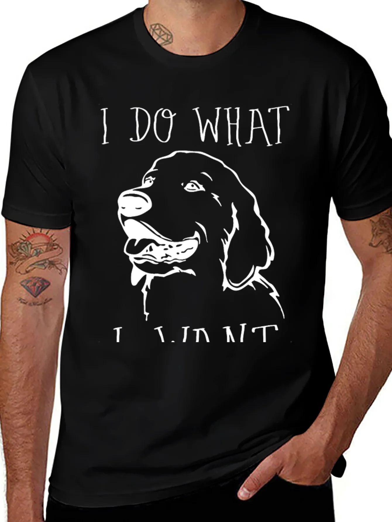 Rebbecca I Do What I Want Dog T-Shirt Black