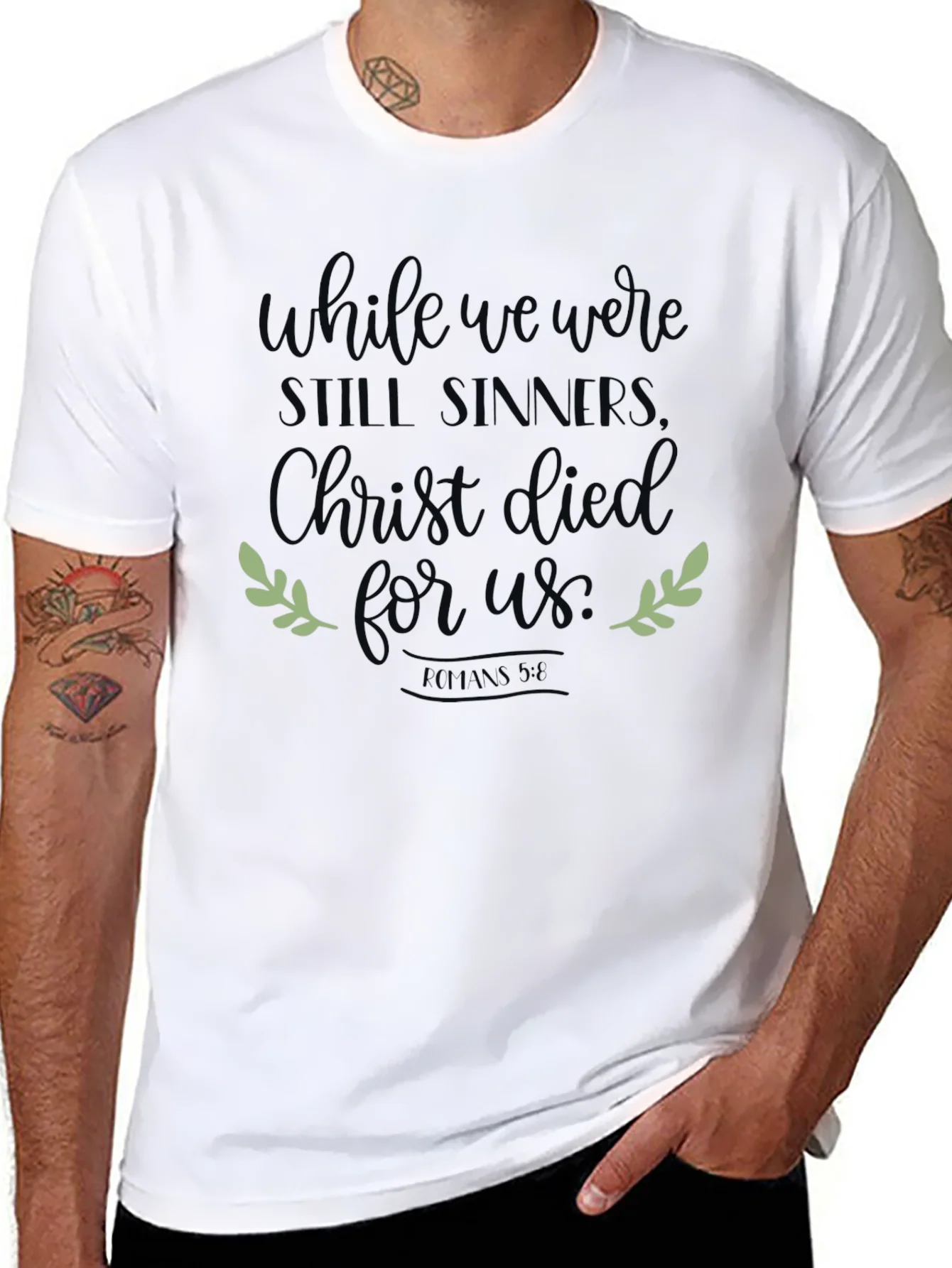 Rebbecca While We Were Still Sinners Christian Tee