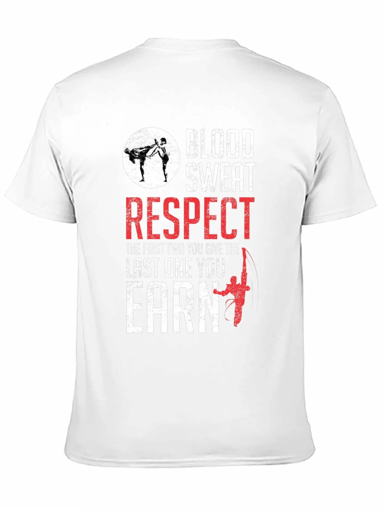 Camiseta Negra: Sangre Sudor Respeto - Artes Marciales