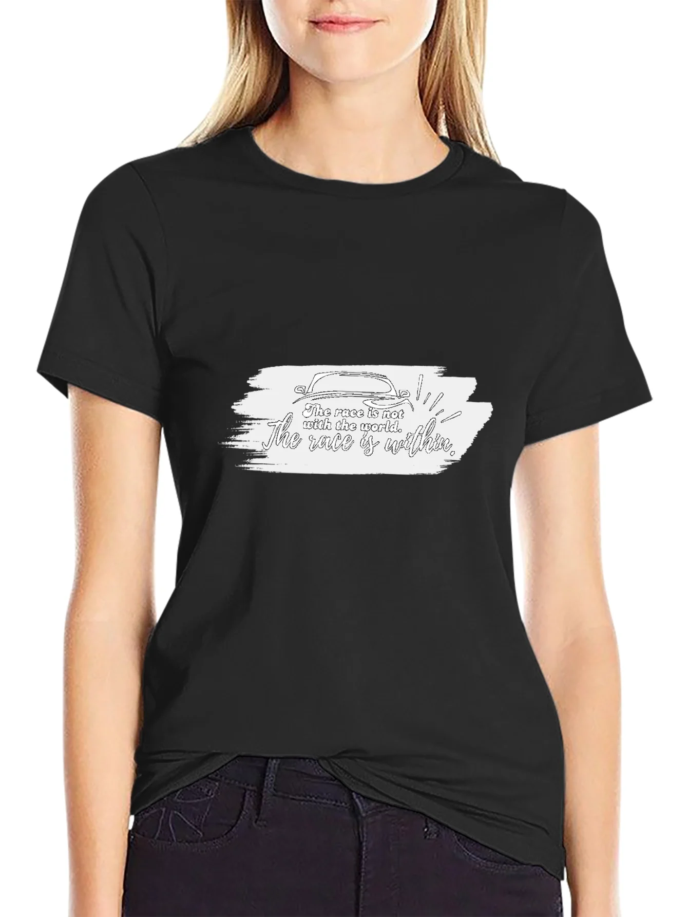 Rebbecca Race Within Graphic Tee - Black