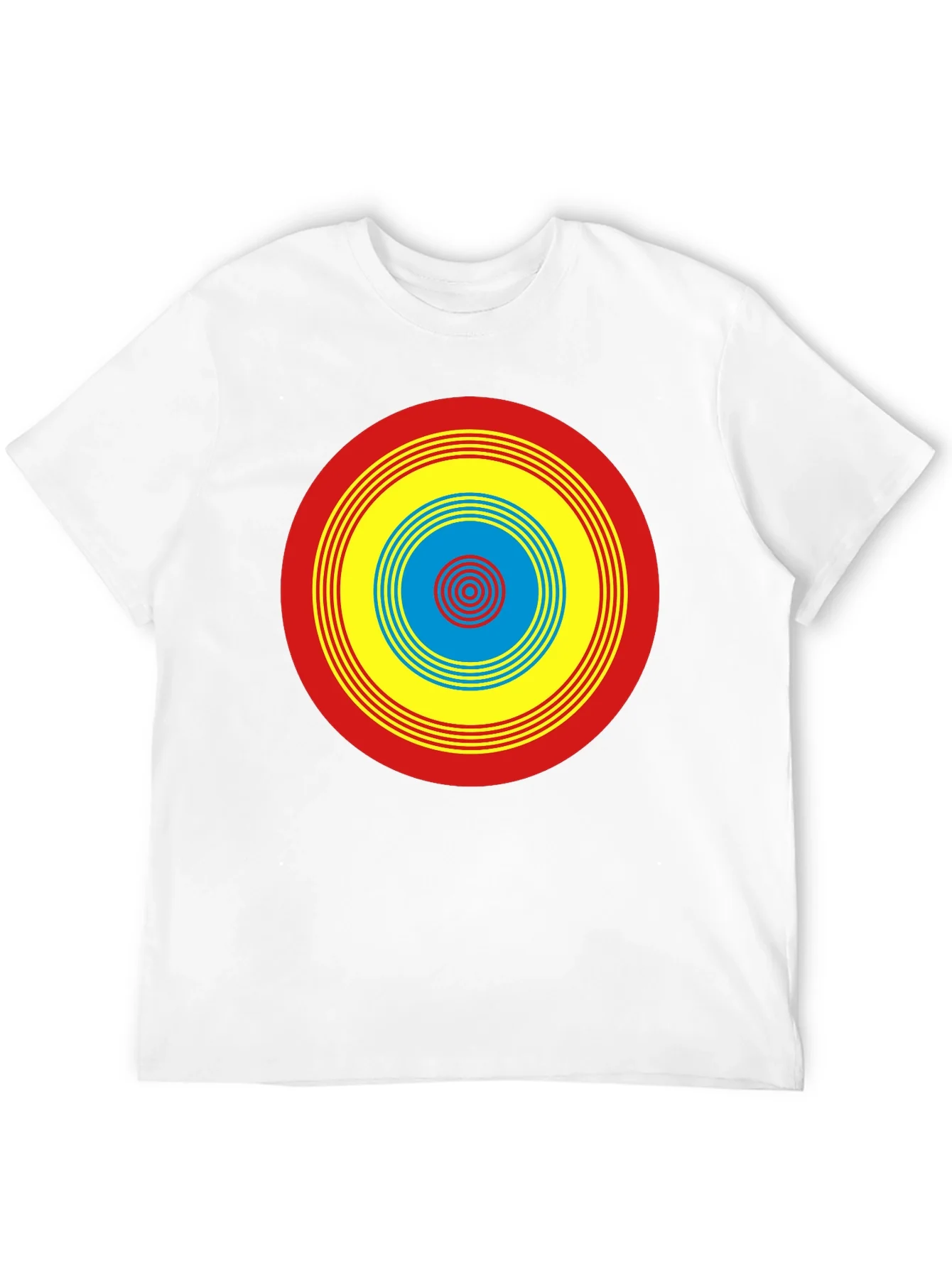 Camiseta Negra con Dise?o Circular Psicod¨¦lico