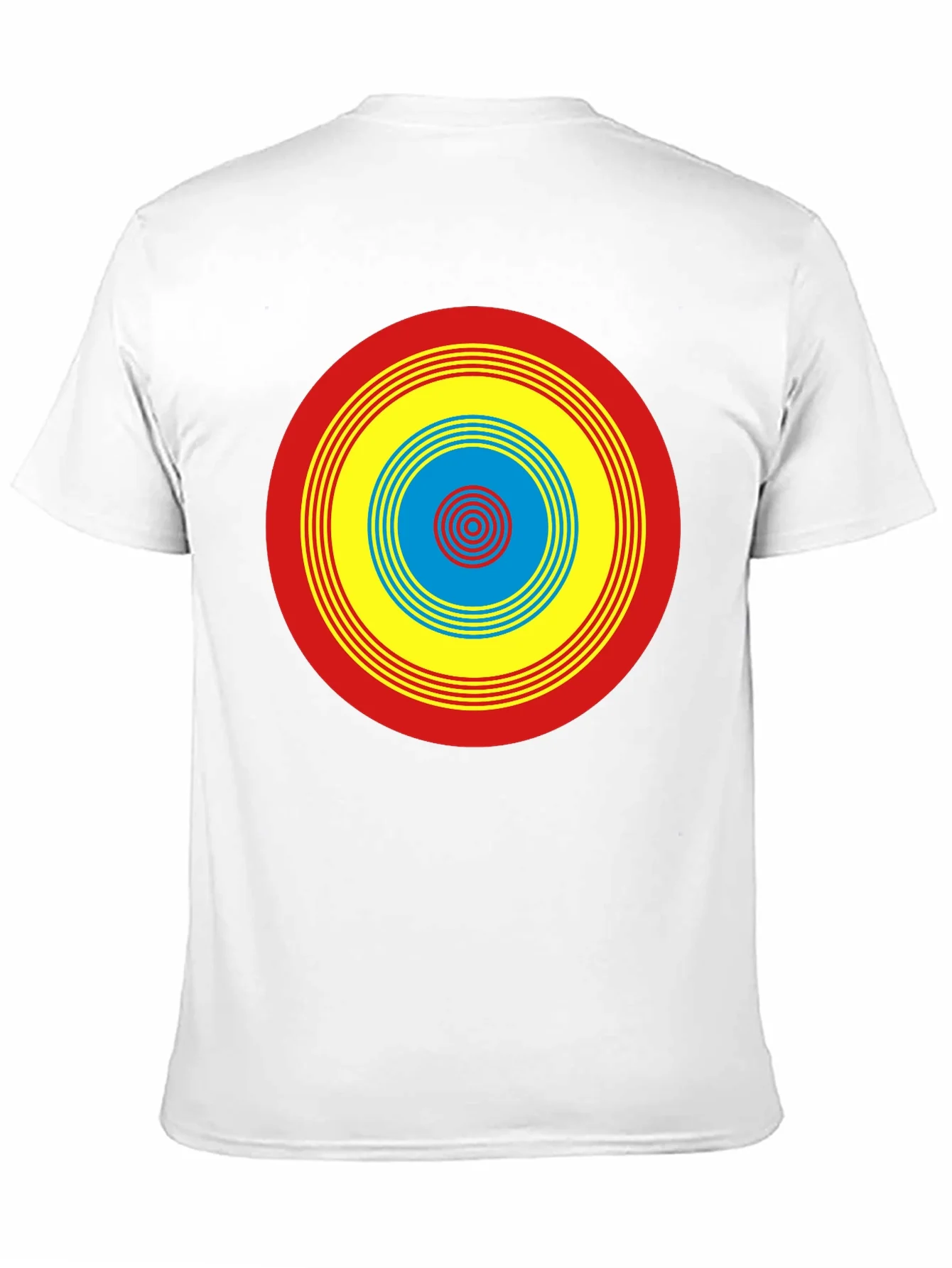 Camiseta Negra con Dise?o Circular Psicod¨¦lico