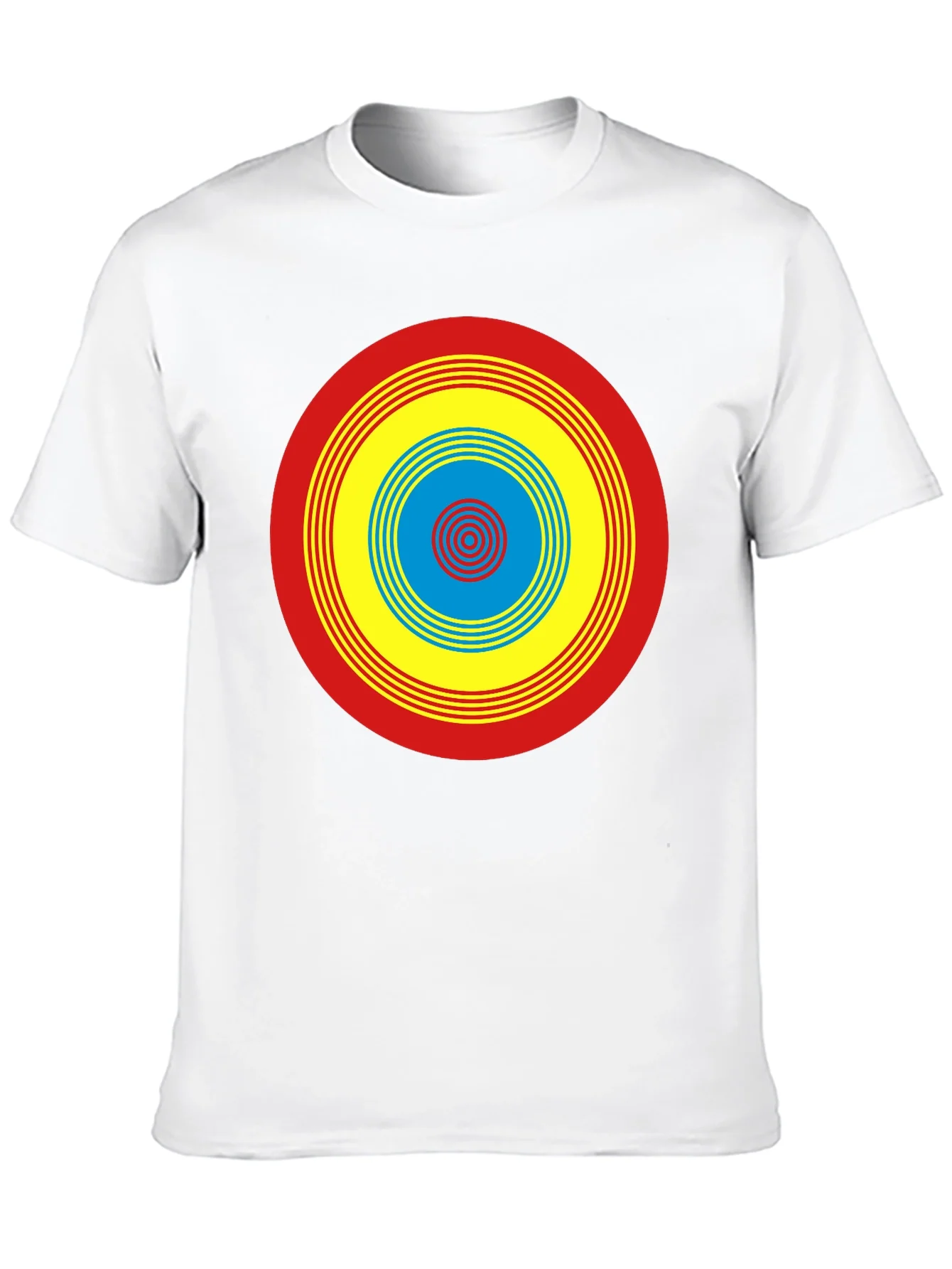 Camiseta Negra con Dise?o Circular Psicod¨¦lico