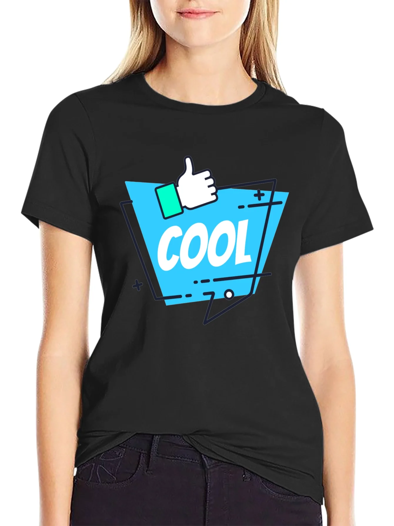 Rebbecca Cool Graphic Print T-Shirt - Black