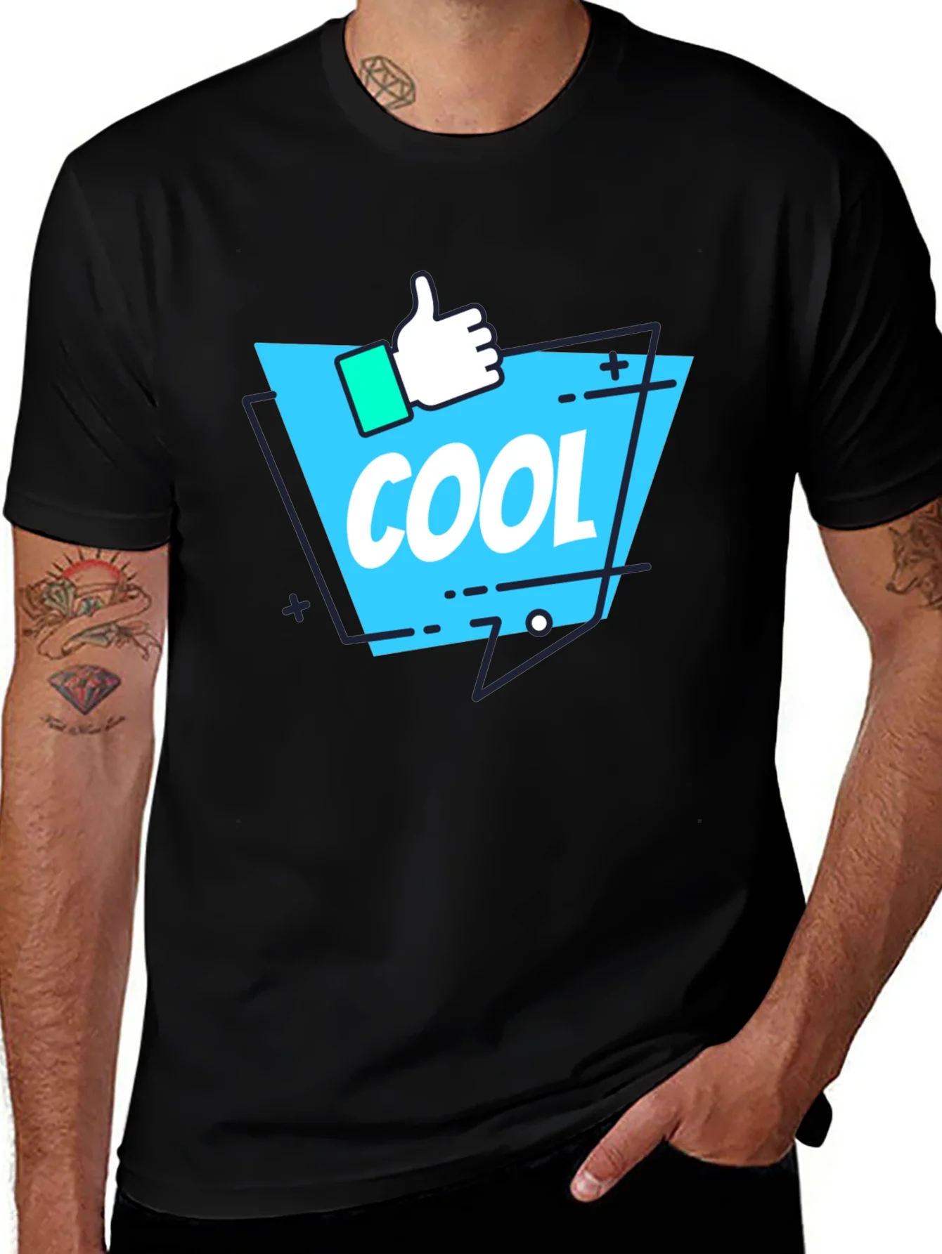 Rebbecca Cool Graphic Print T-Shirt - Black