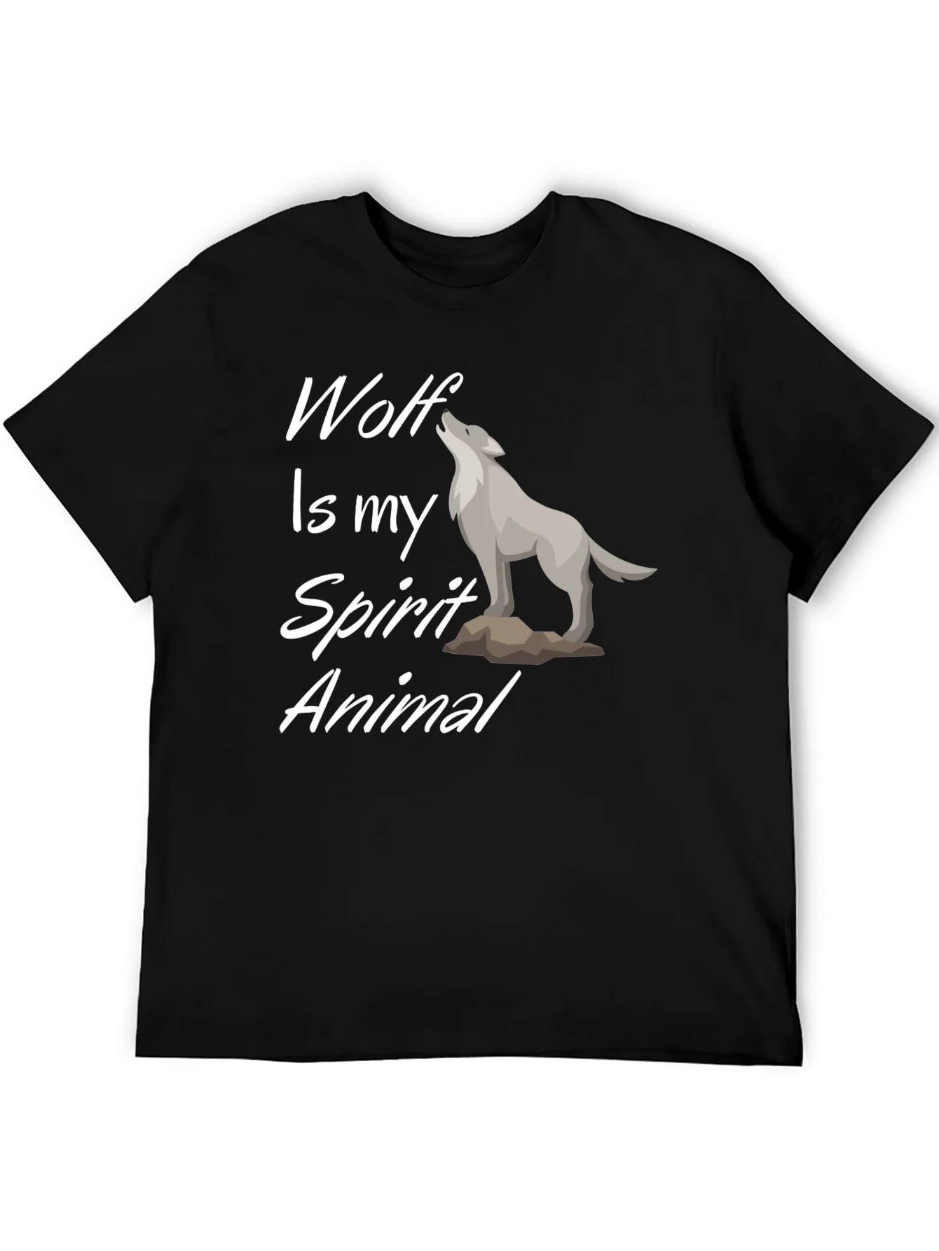 Camiseta Negra Wolf Is My Spirit Animal