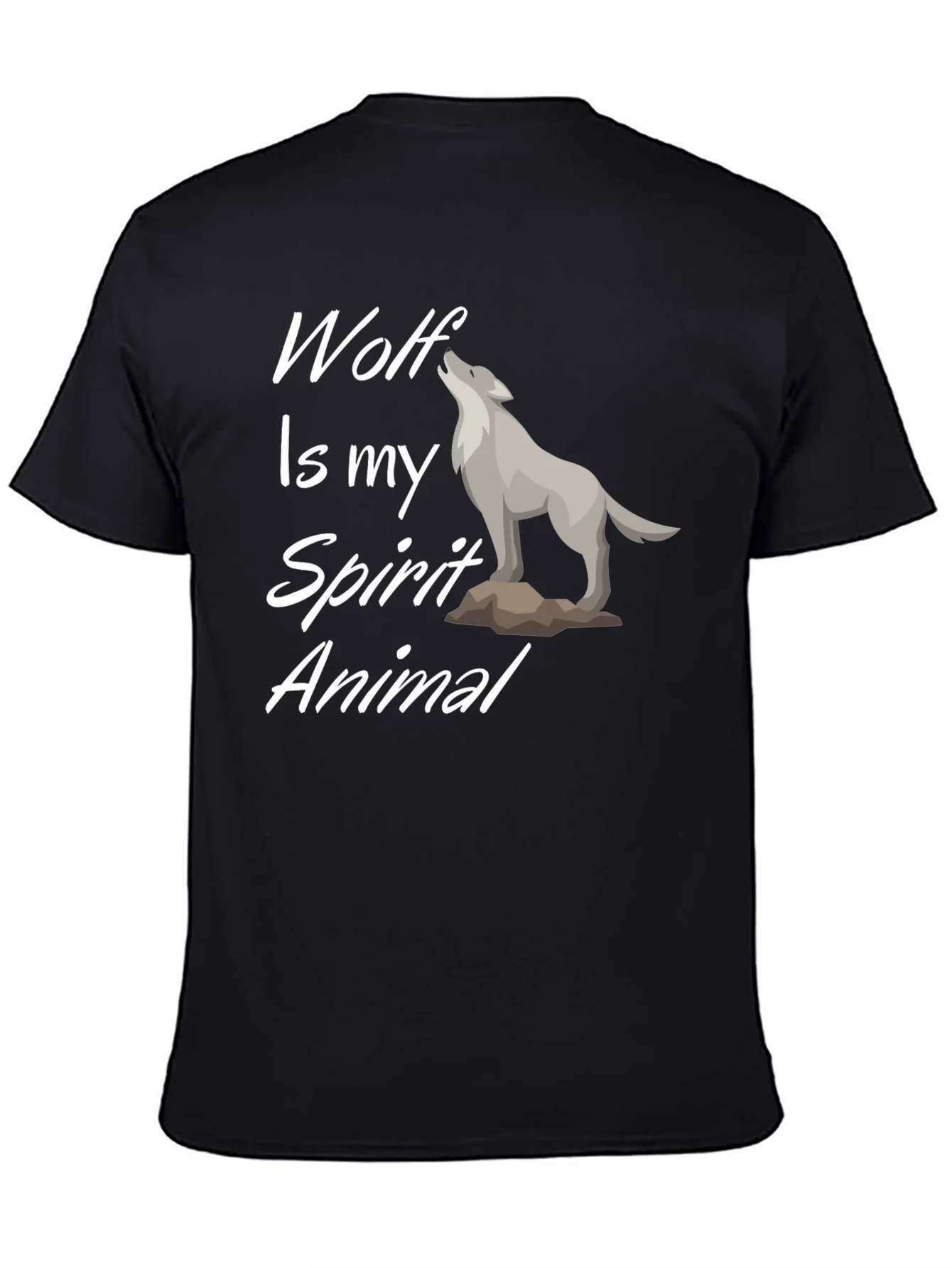 Camiseta Negra Wolf Is My Spirit Animal