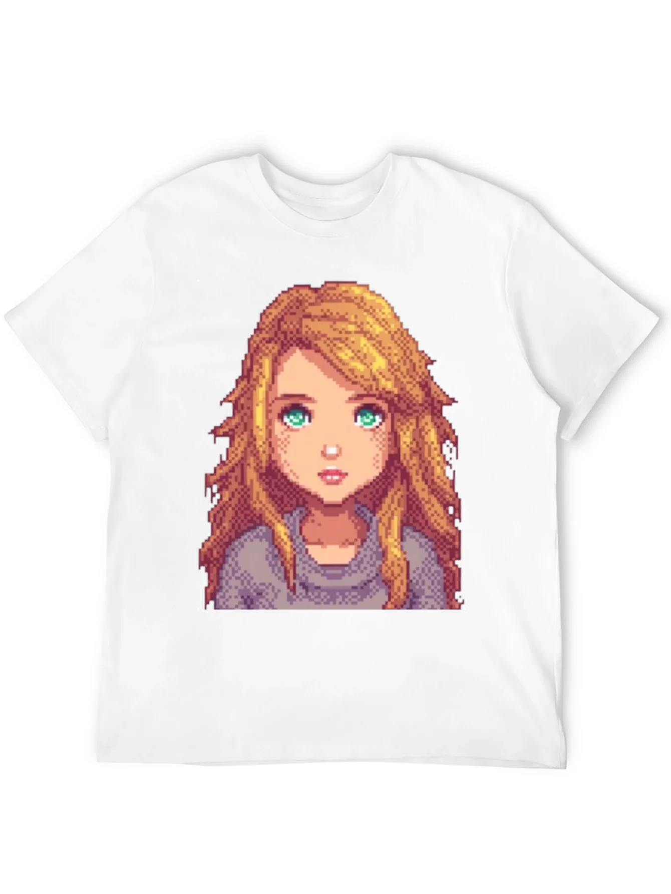 Rebbecca Pixel Art Girl Graphic T-Shirt