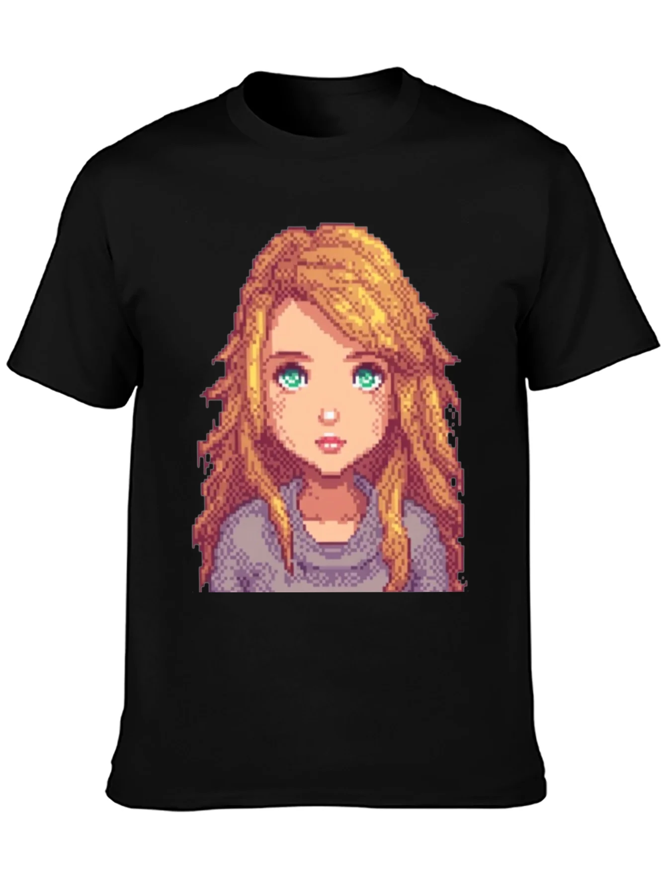 Rebbecca Pixel Art Girl Graphic T-Shirt