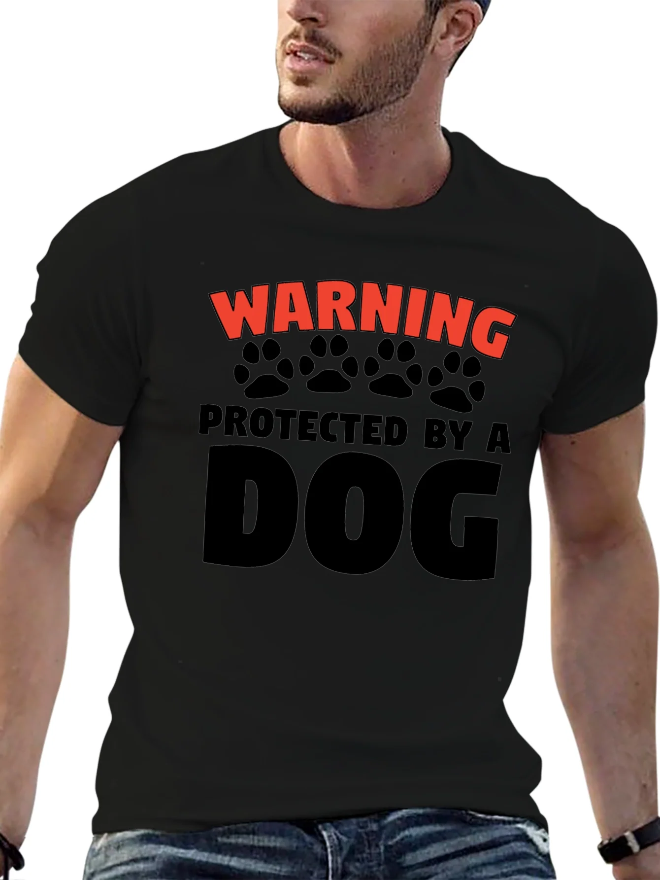 Rebbecca Warning Protected by a Dog T-Shirt