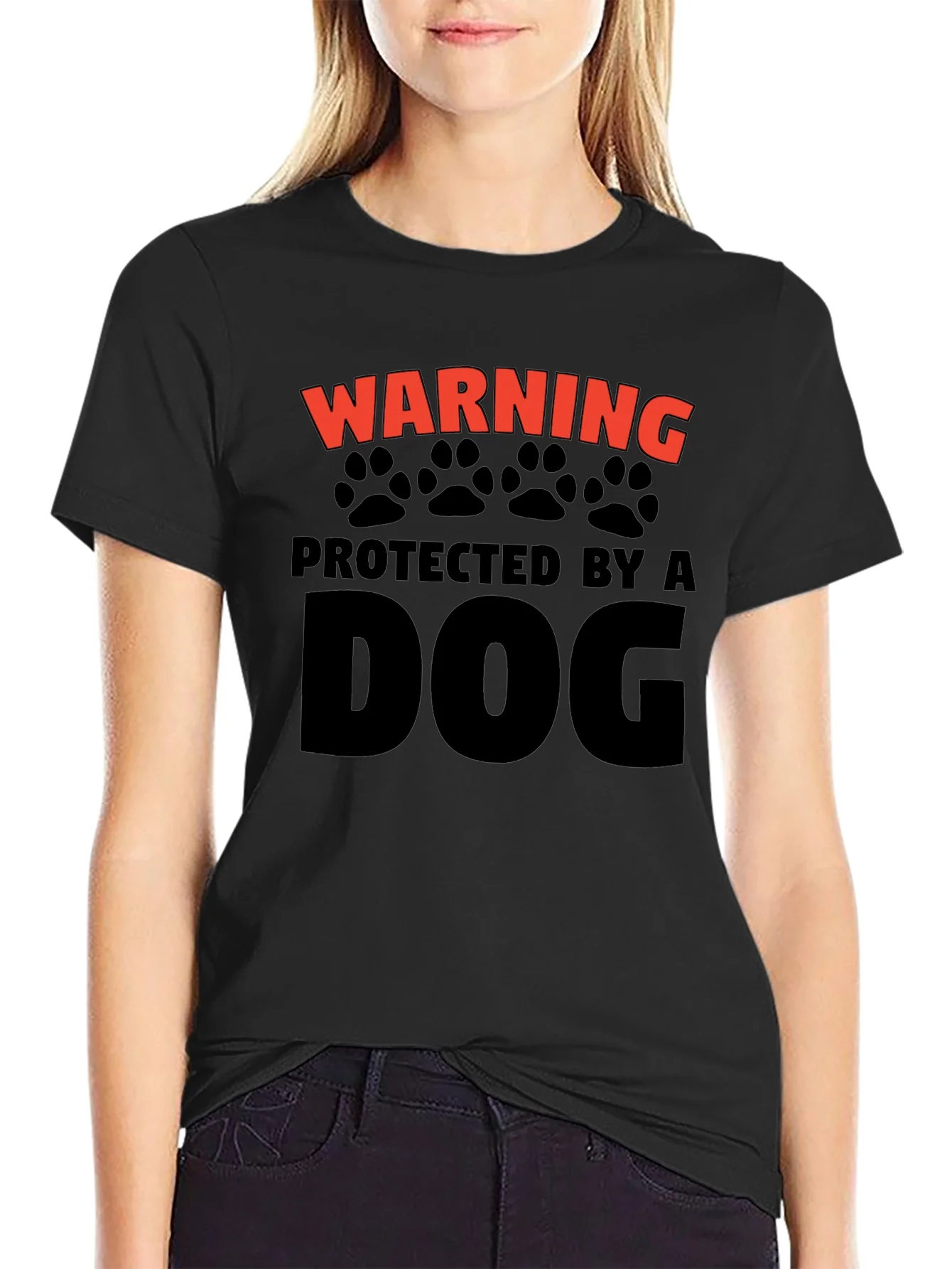 Rebbecca Warning Protected by a Dog T-Shirt