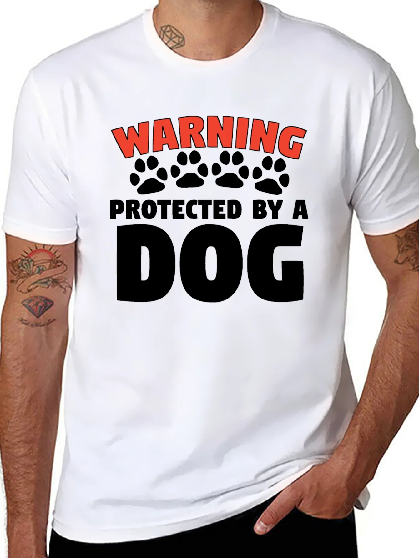 Rebbecca Warning Protected by a Dog T-Shirt