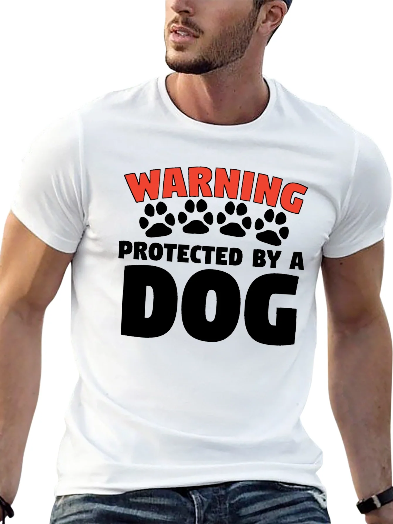 Rebbecca Warning Protected by a Dog T-Shirt