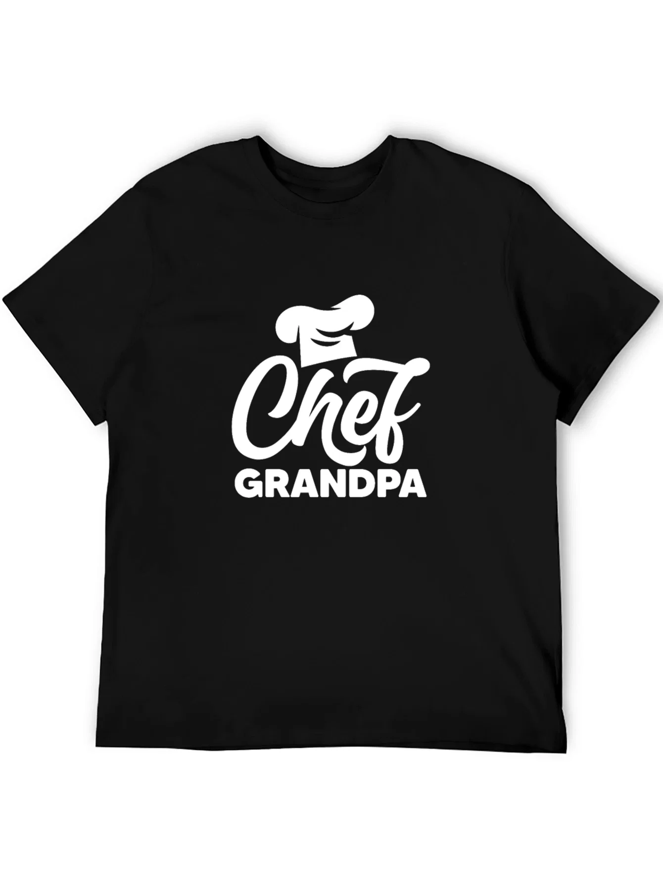 Rebbecca Chef Grandpa T-Shirt - Black Cotton Blend