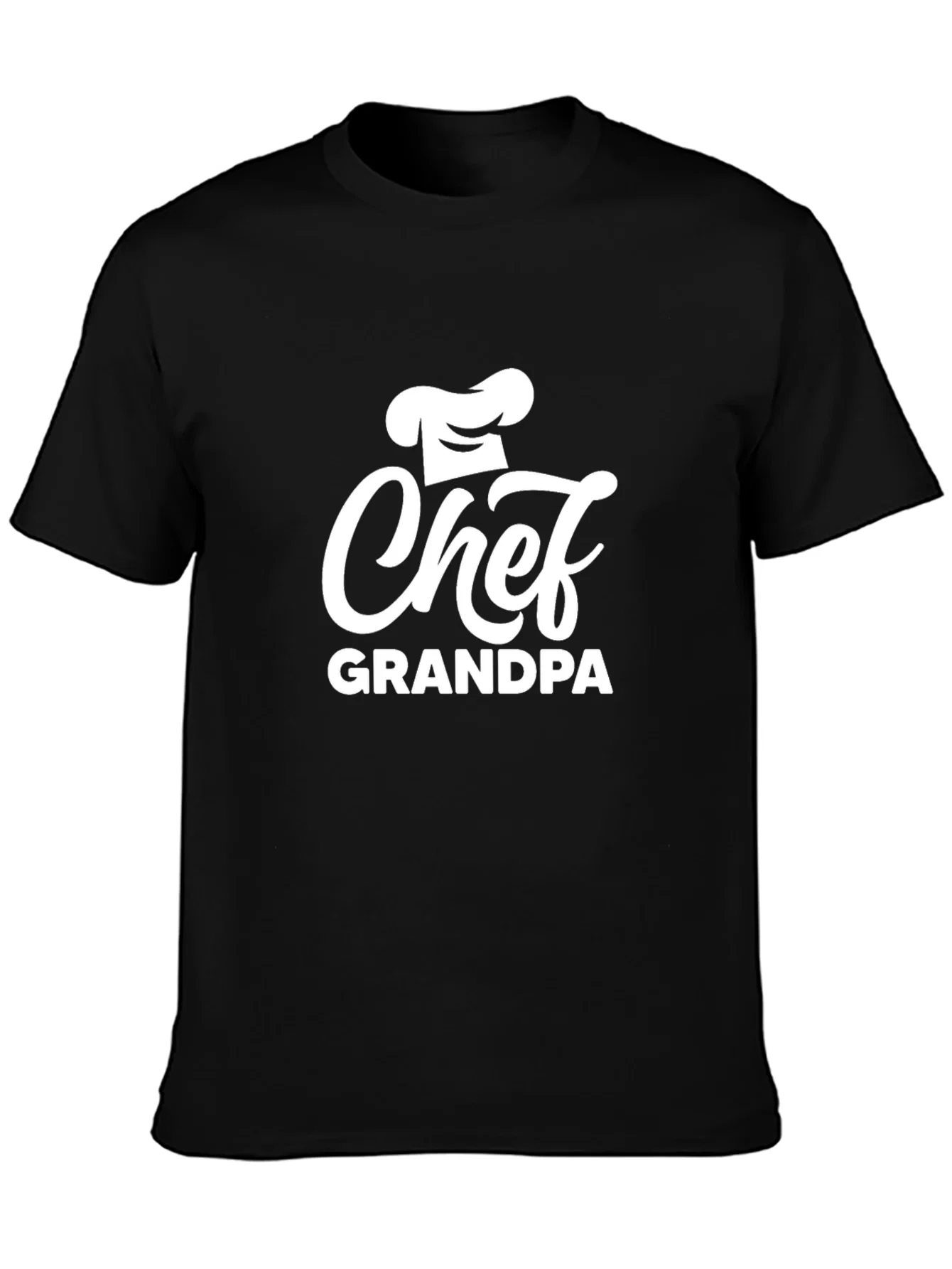 Rebbecca Chef Grandpa T-Shirt - Black Cotton Blend