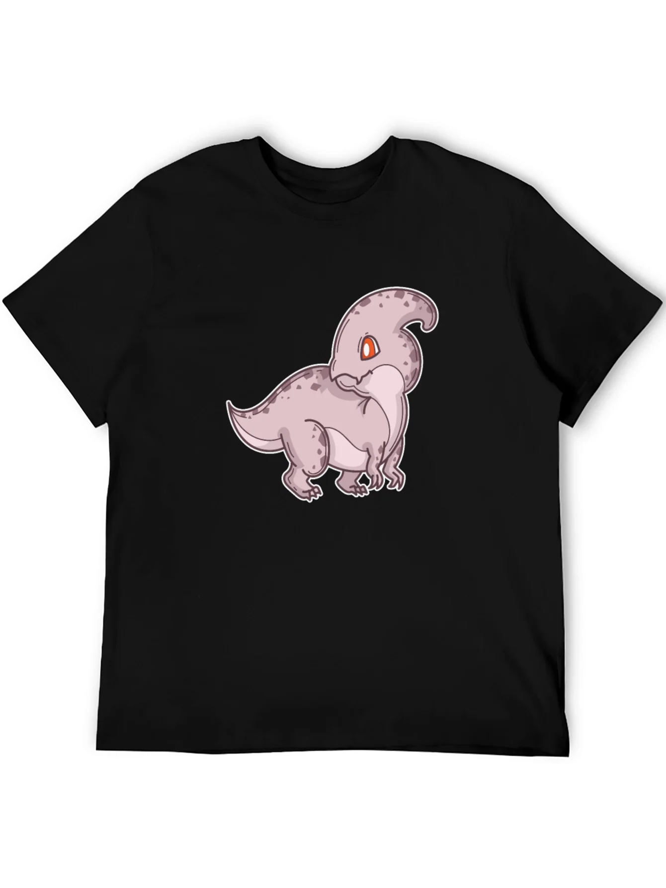 Camiseta Negra con Dise?o de Dinosaurio Parasaurolophus