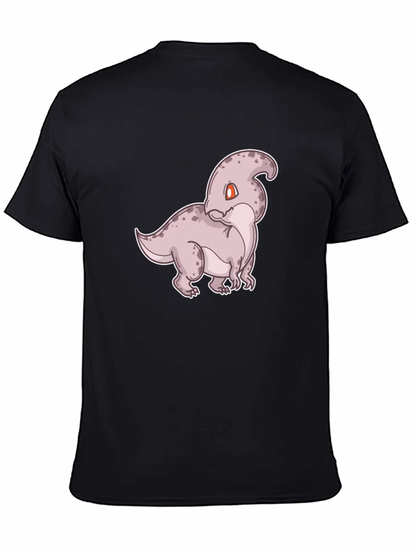 Camiseta Negra con Dise?o de Dinosaurio Parasaurolophus