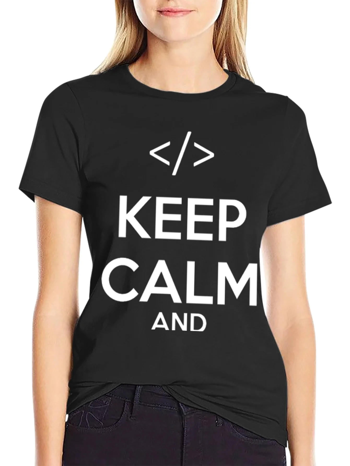 Rebbecca Keep Calm and Code Black T-Shirt