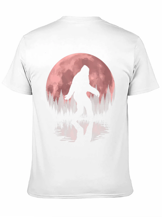 Rebbecca Bigfoot Moon Mens Black T-Shirt