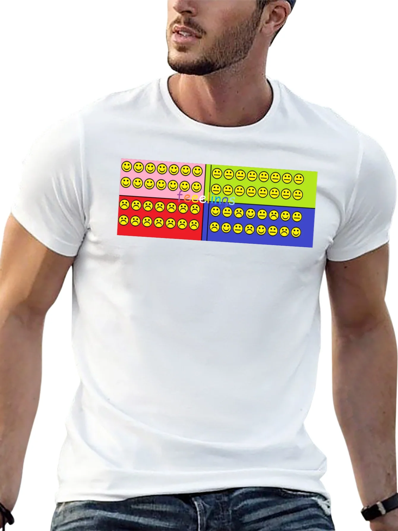 Rebbecca Feelings Smiley Face T-Shirt Graphic Design