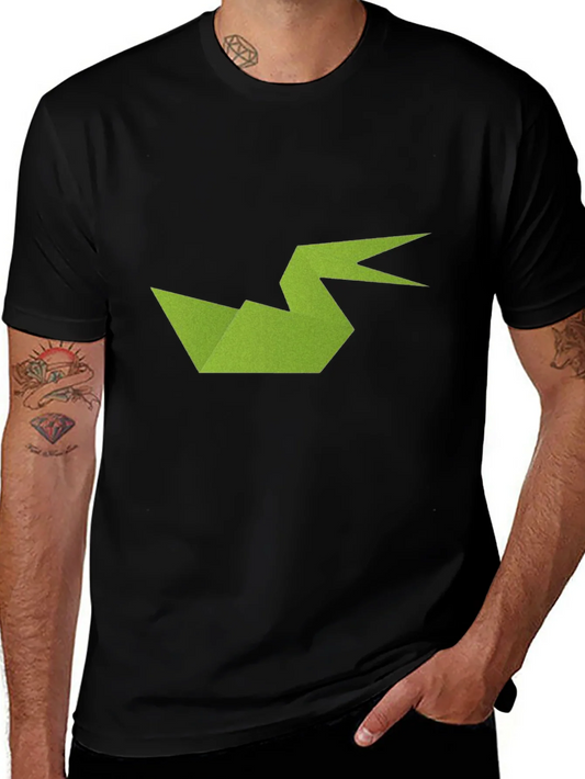 Rebbecca Origami Duck Graphic Tee - Stylish Mens Black T-Shirt