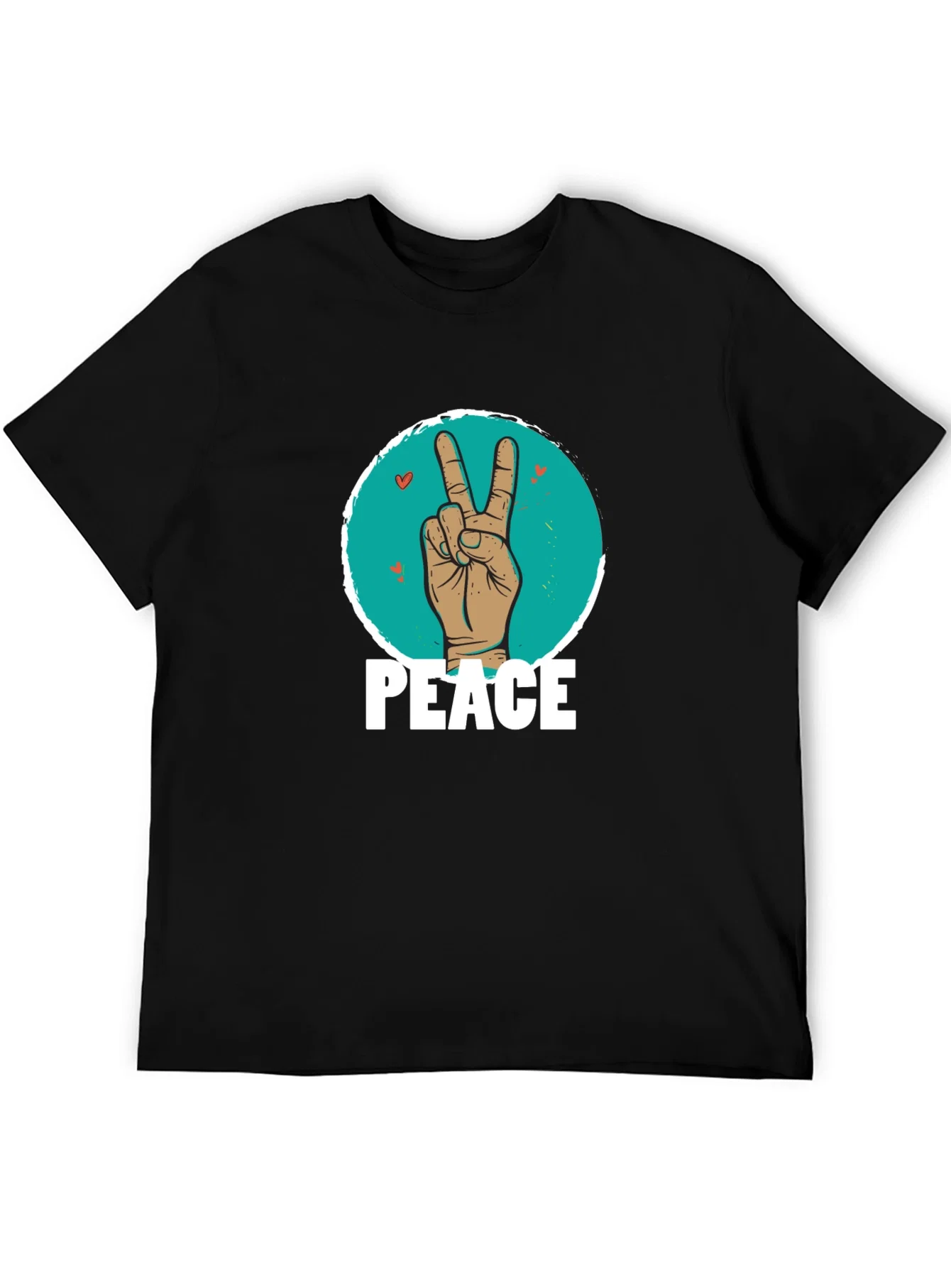 Rebbecca Peace Sign Hand Graphic T-Shirt