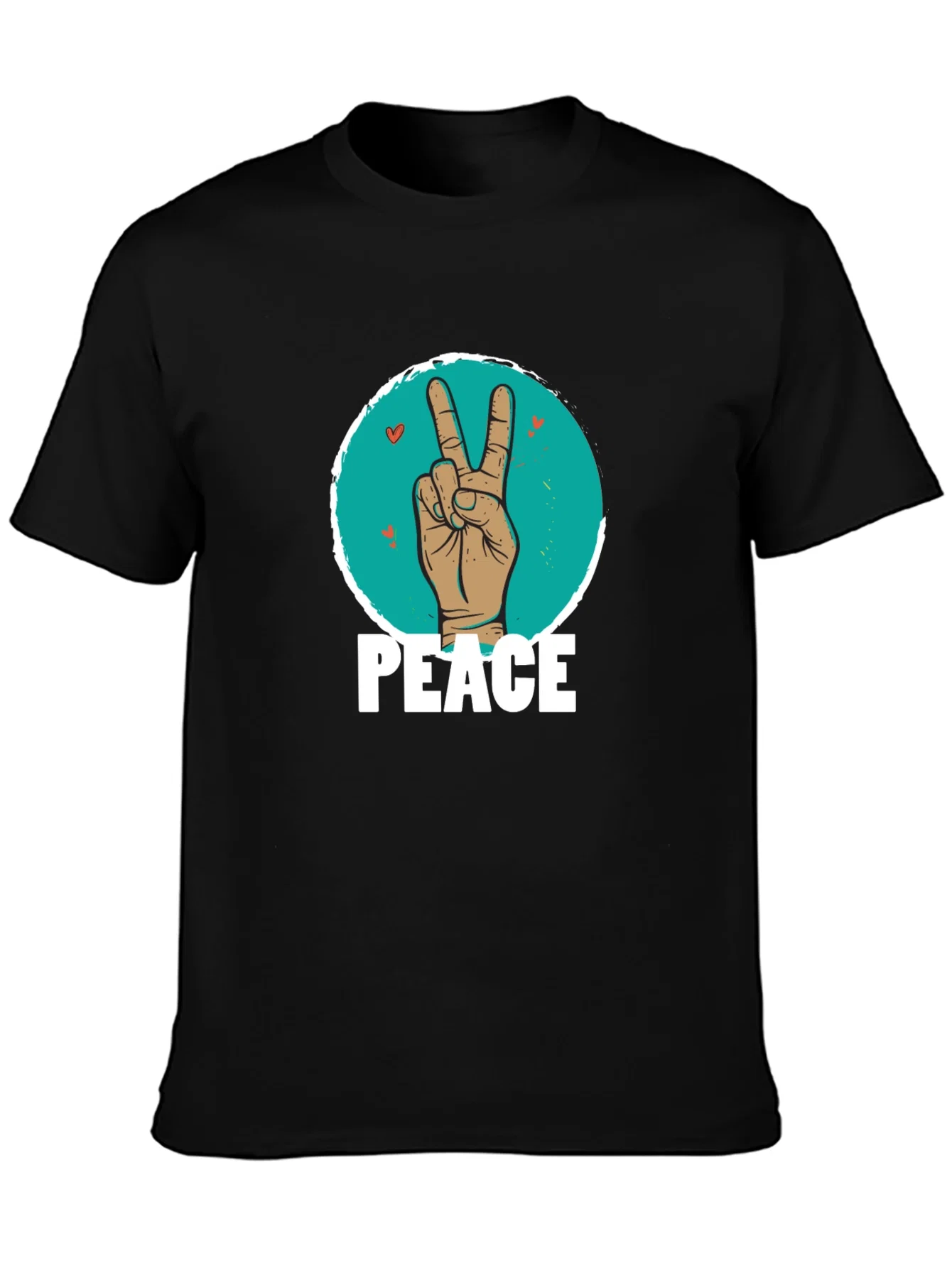 Rebbecca Peace Sign Hand Graphic T-Shirt