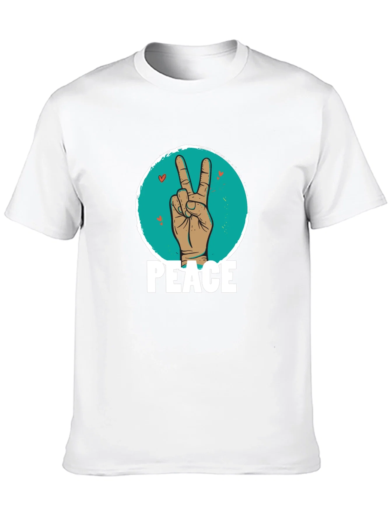 Rebbecca Peace Sign Hand Graphic T-Shirt